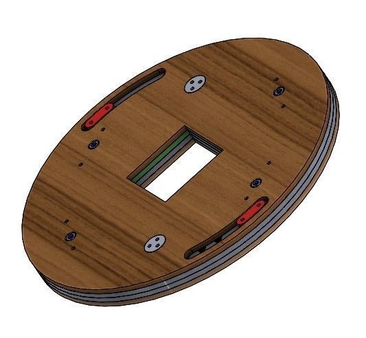 SL4BLSH40A-Laser Cut Square Hole Sliding Iris Diaphragm 3D print model_6