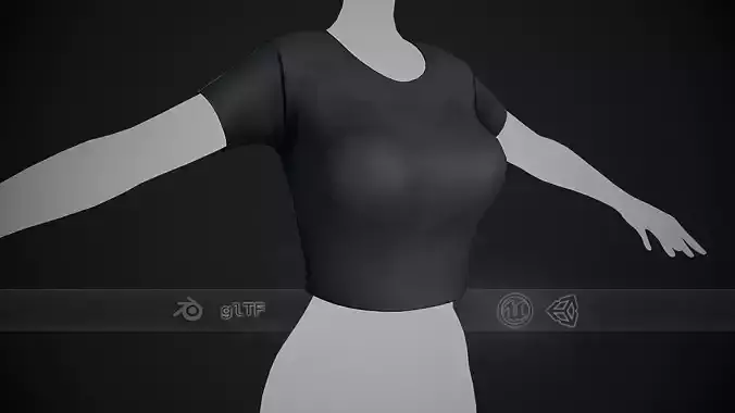 Female Black T-Shirt Style 2