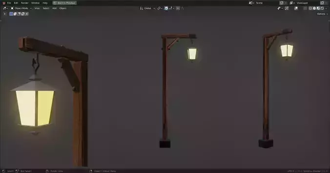 Basic Lamp Post - 1 Sided - 