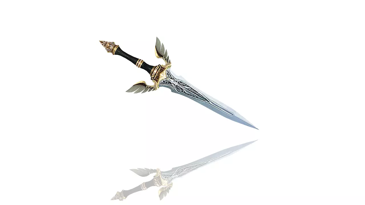 Regalia Dagger Low-poly 3D model_0