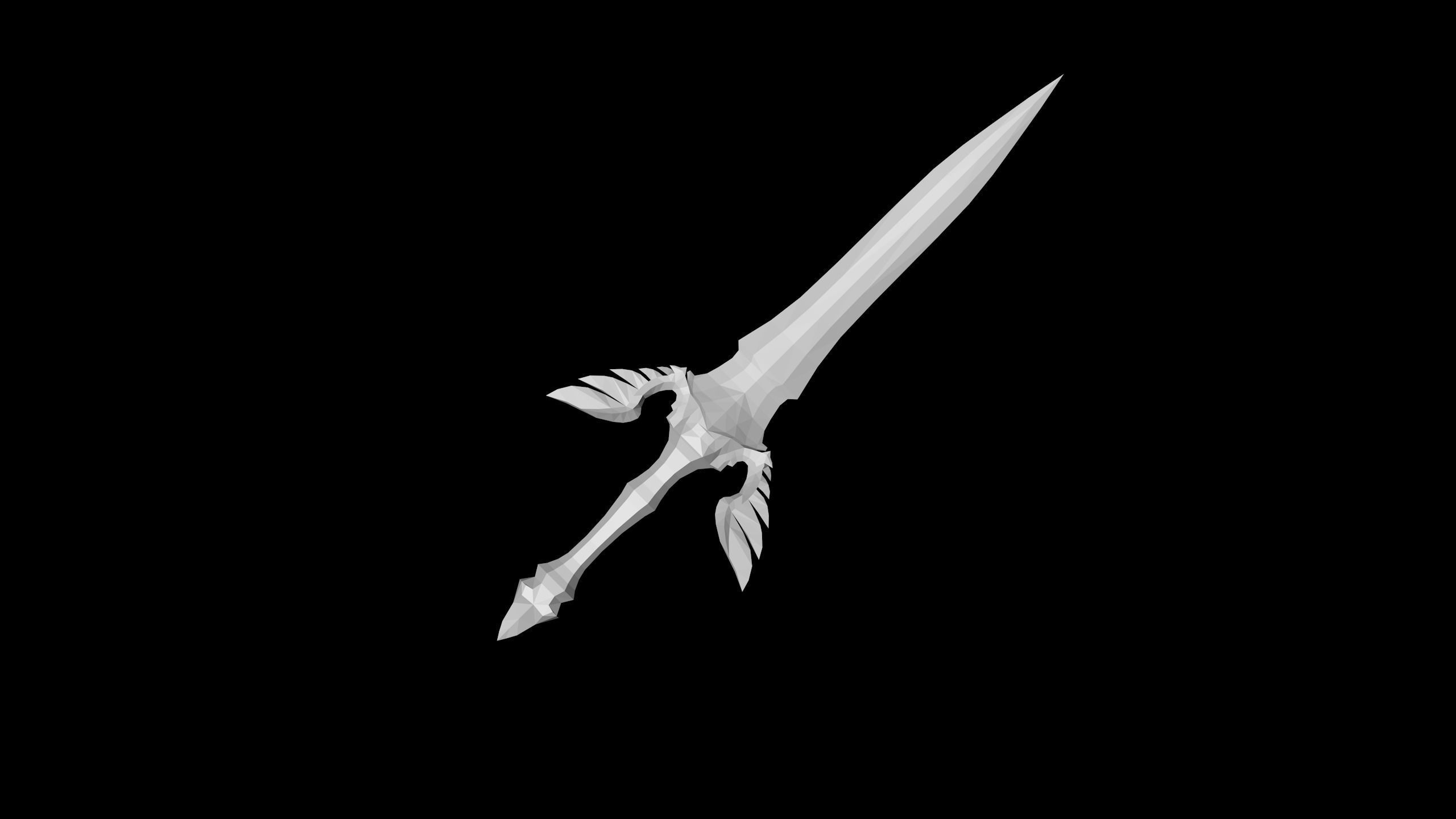 Regalia Dagger Low-poly 3D model_4