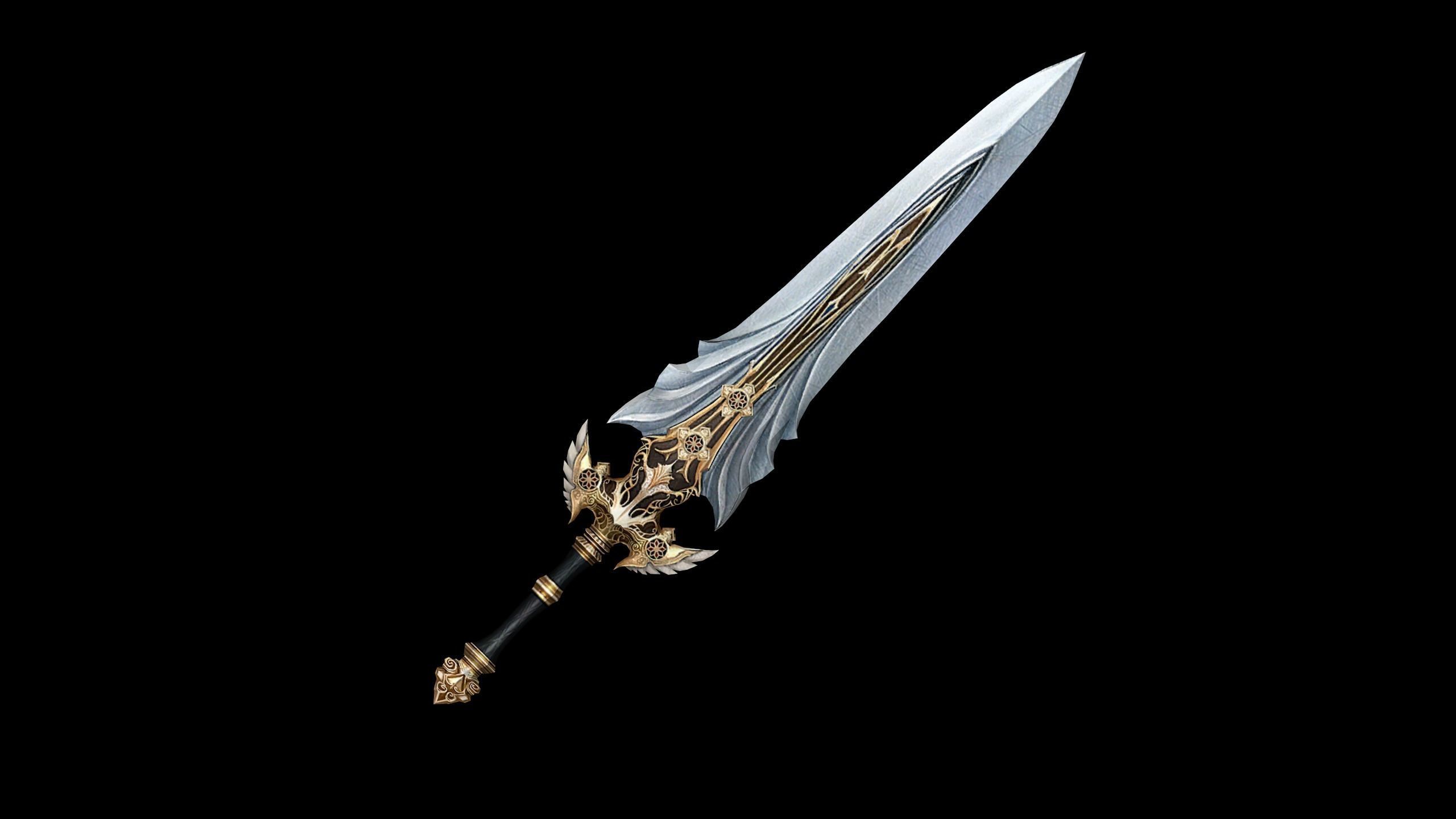 Regalia Greatsword Low-poly 3D model_1