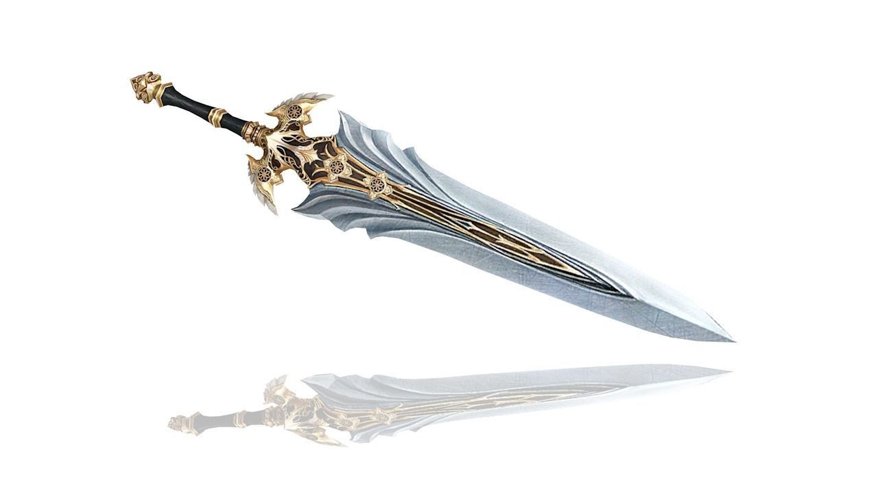 Regalia Greatsword Low-poly 3D model_3
