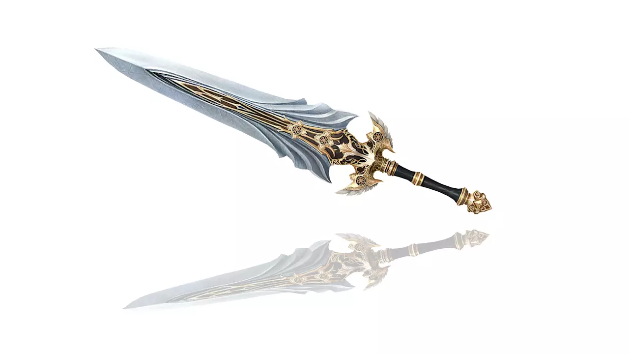 Regalia Greatsword Low-poly 3D model_0