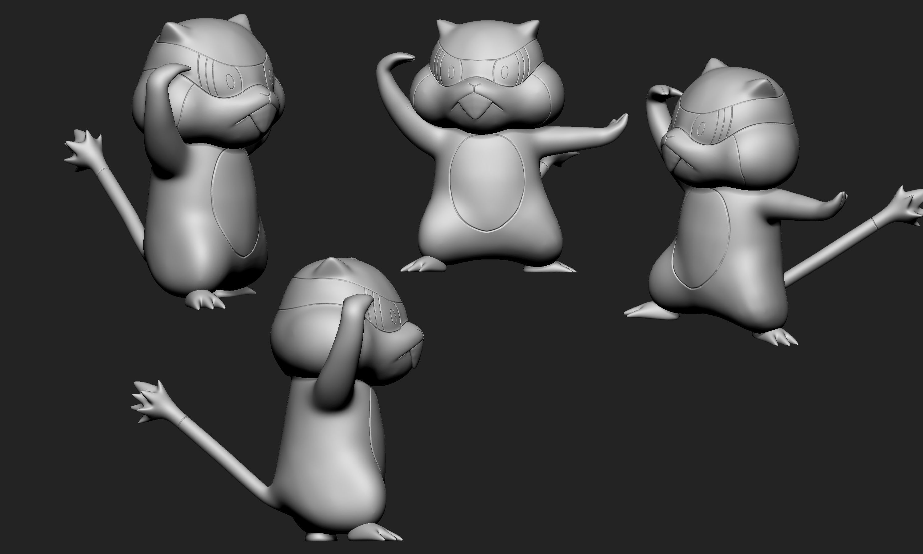 Pokemon - Patrat and Watchog  3D print model_6