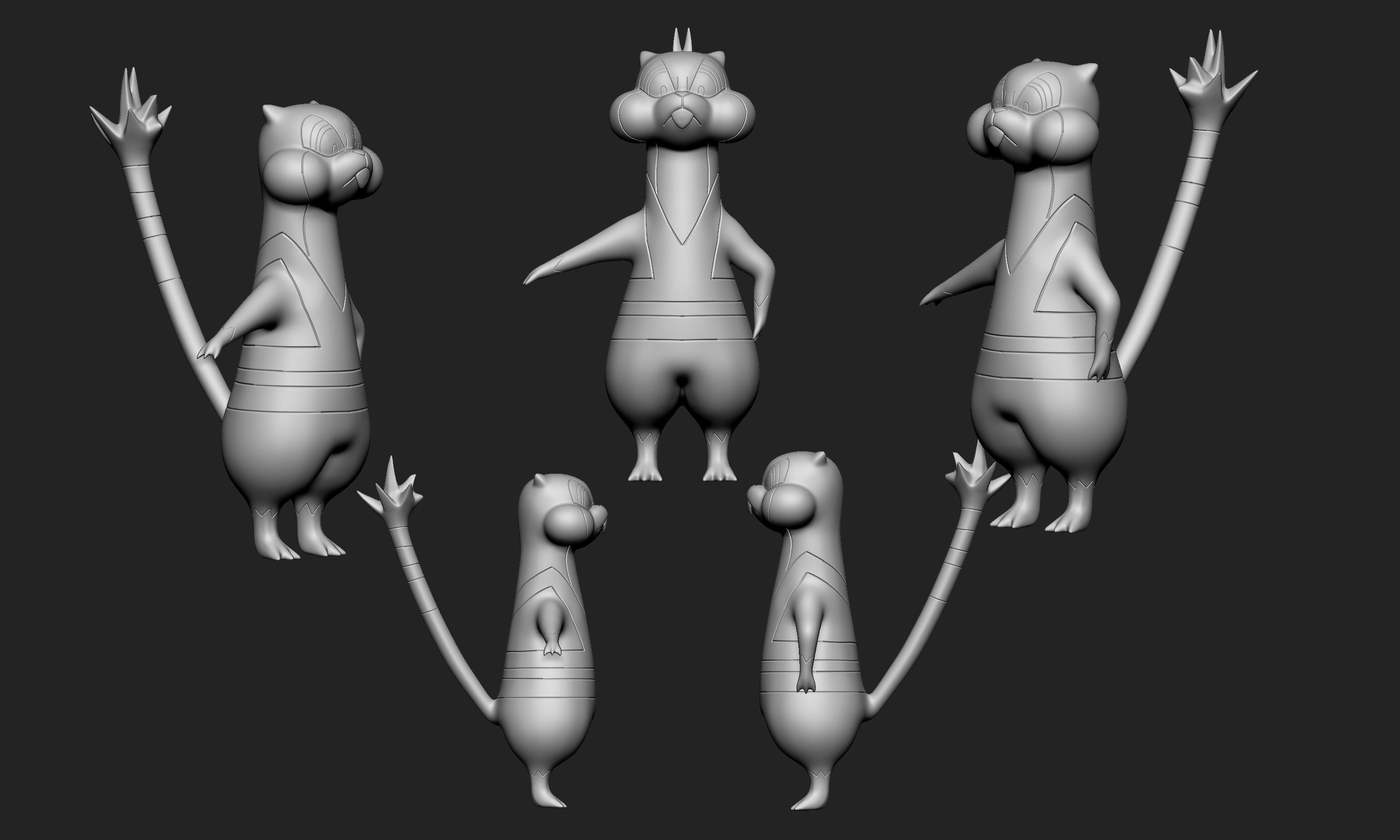 Pokemon - Patrat and Watchog  3D print model_13