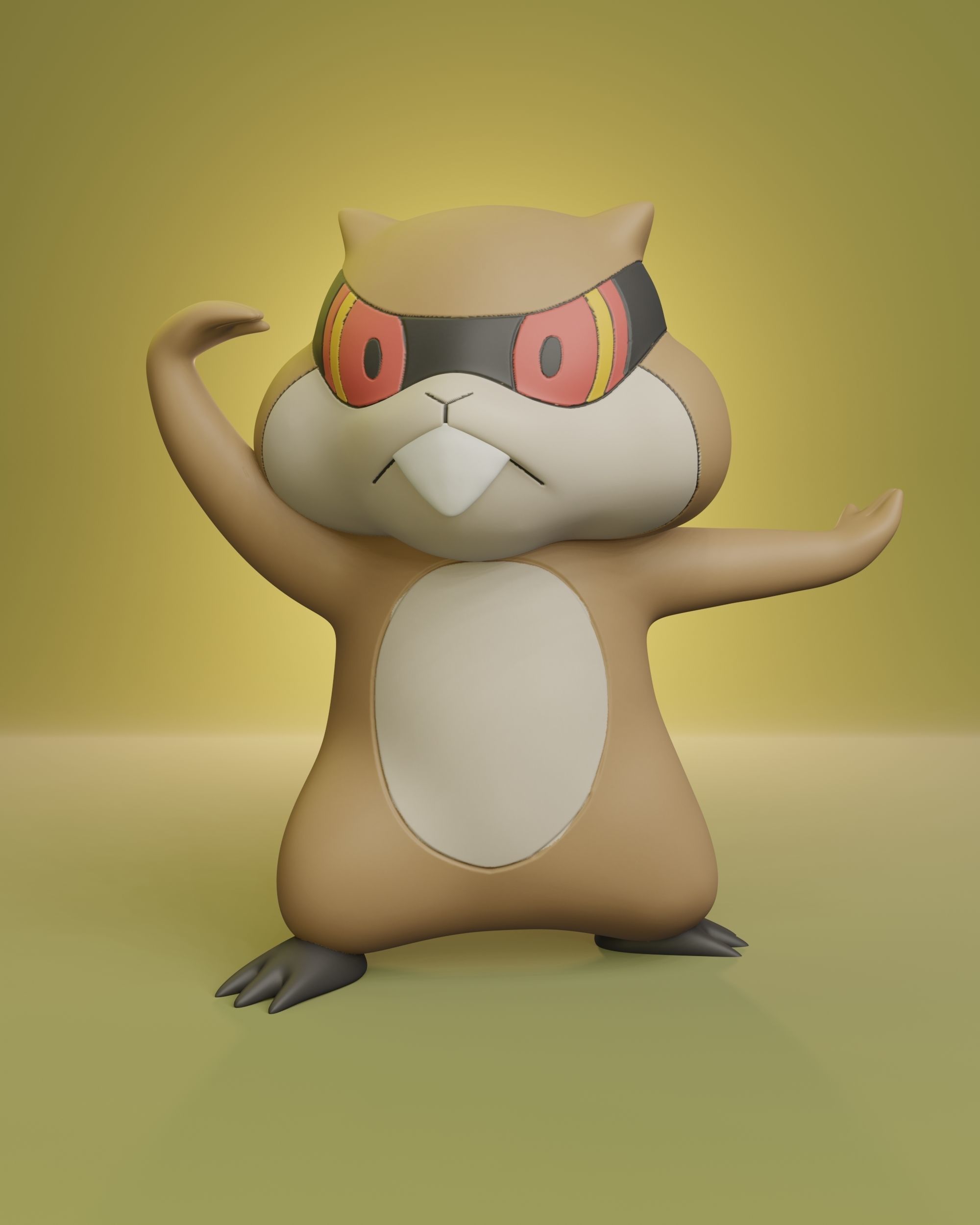 Pokemon - Patrat and Watchog  3D print model_1