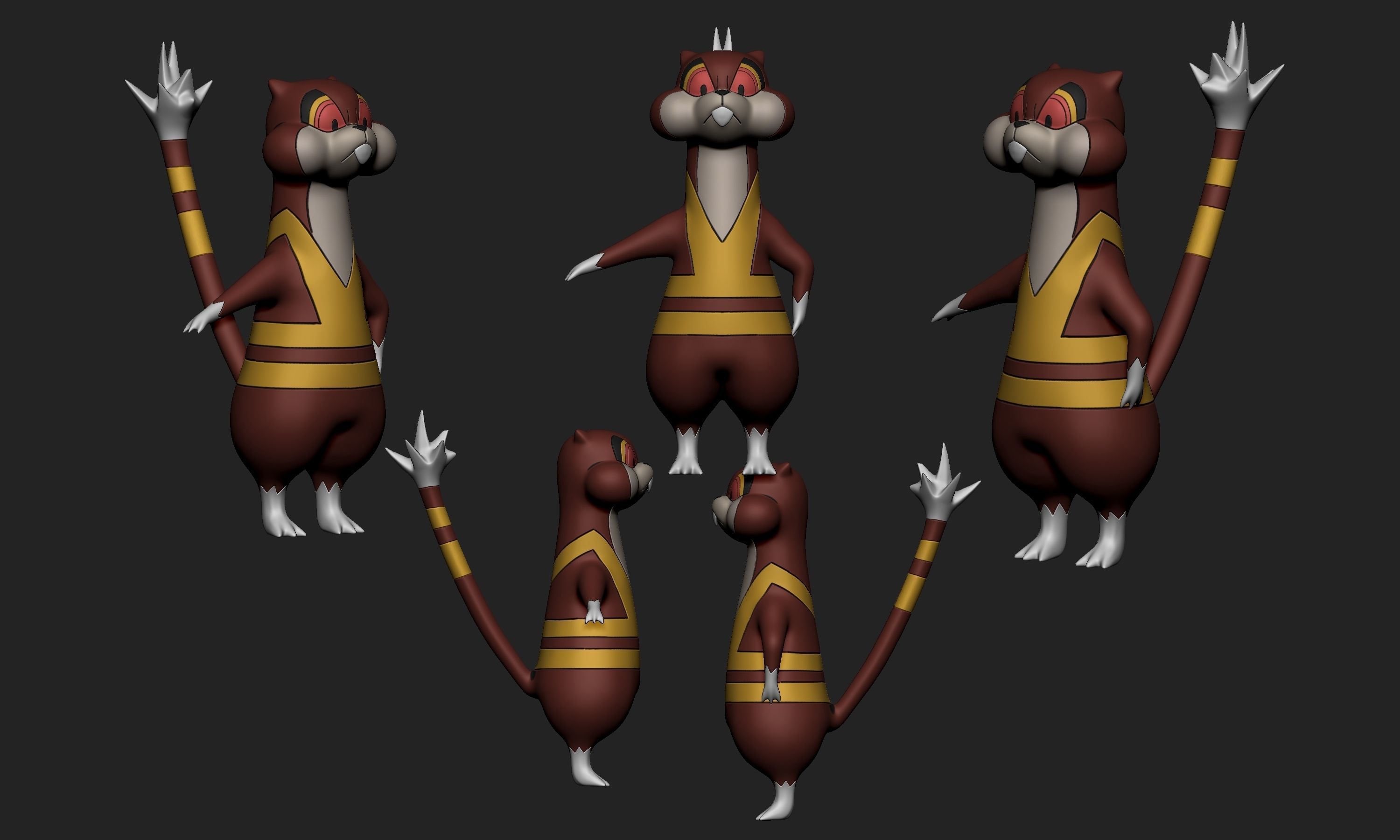 Pokemon - Patrat and Watchog  3D print model_10