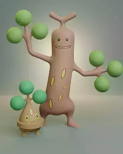 Pokemon - Bonsly and Sudowoodo