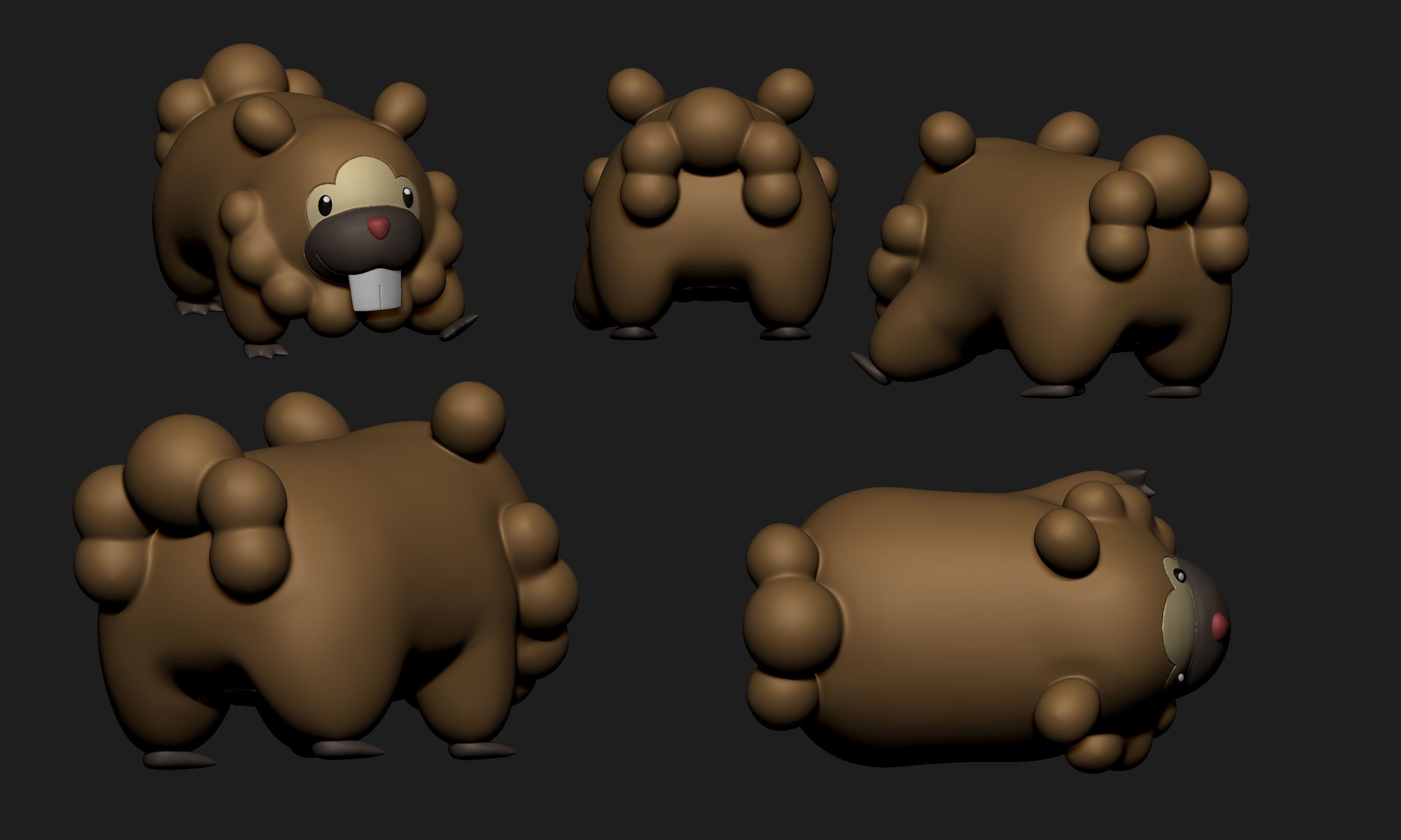 Pokemon - Bidoof 3D print model_3
