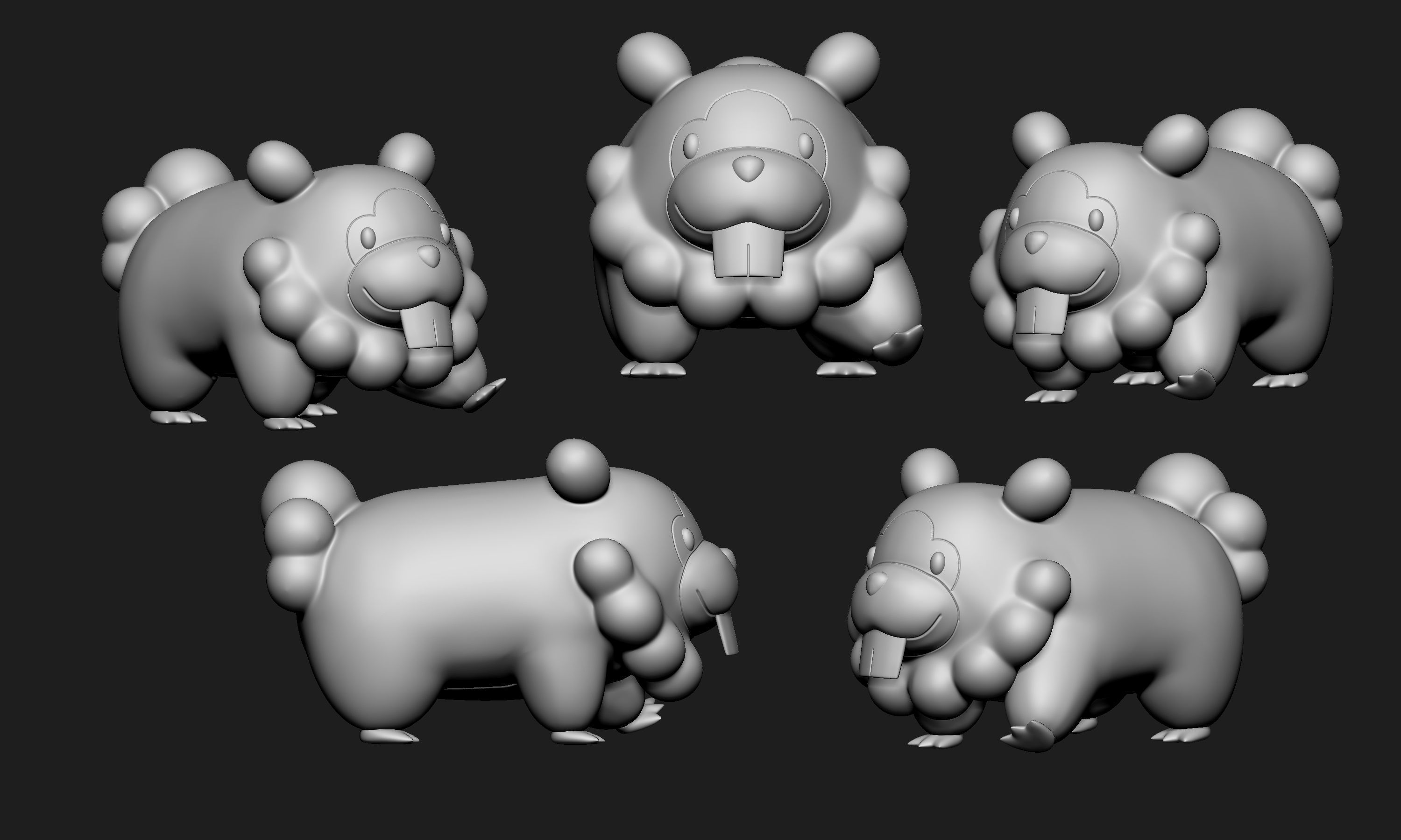 Pokemon - Bidoof 3D print model_5