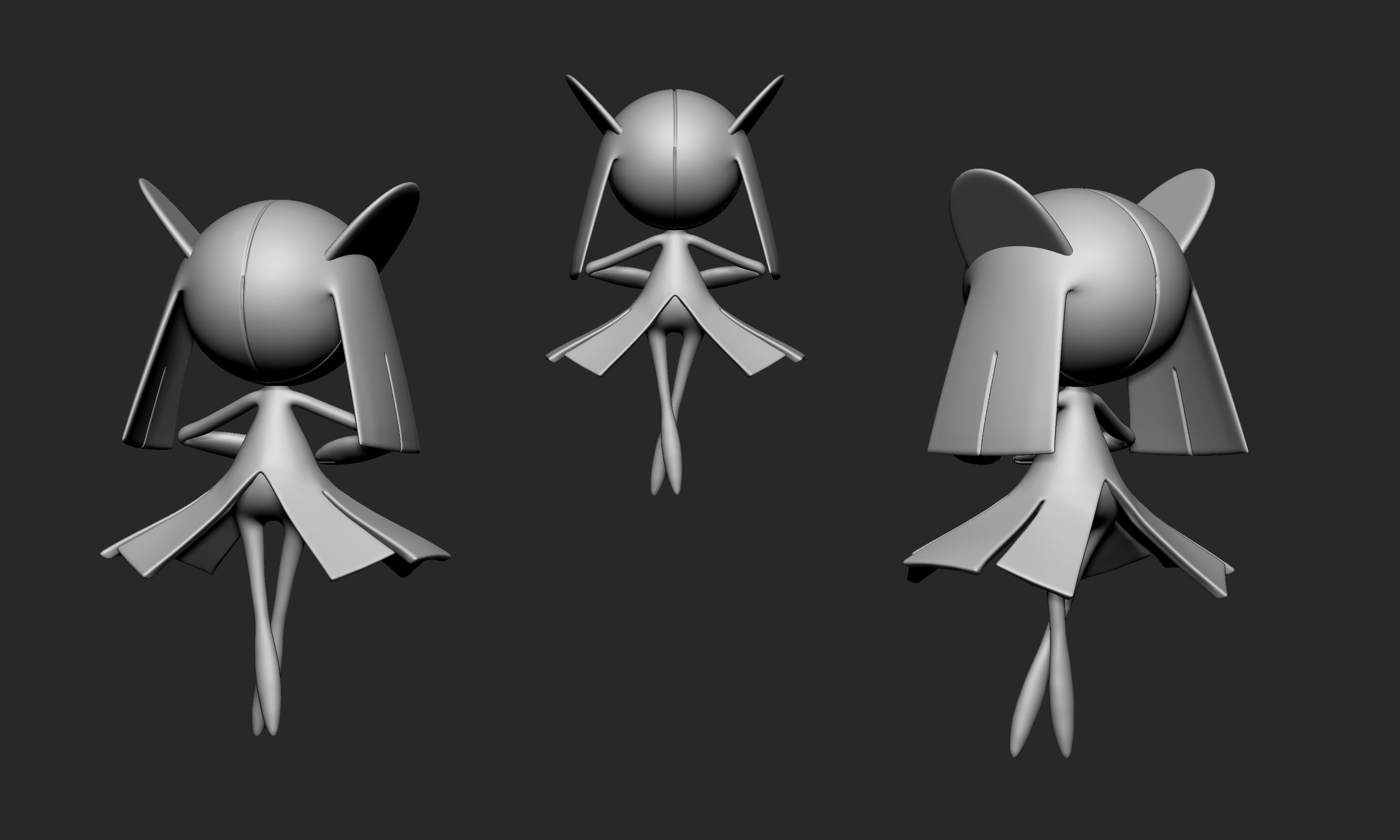 Pokemon - Kirlia 3D print model_6