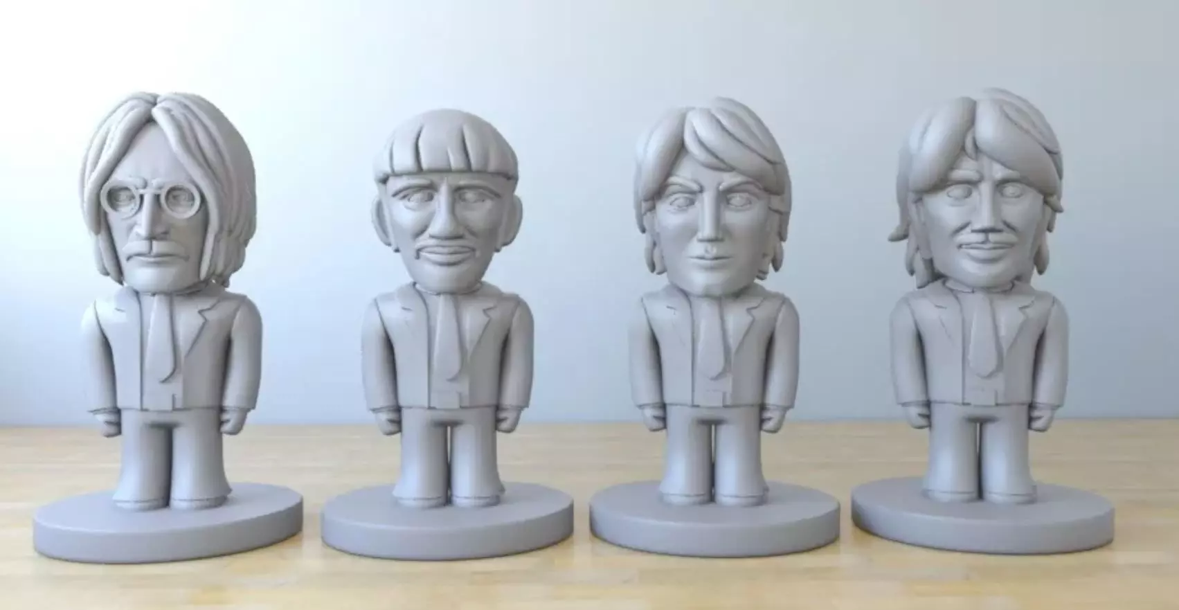 the beeattles beatles figurines 3D print model