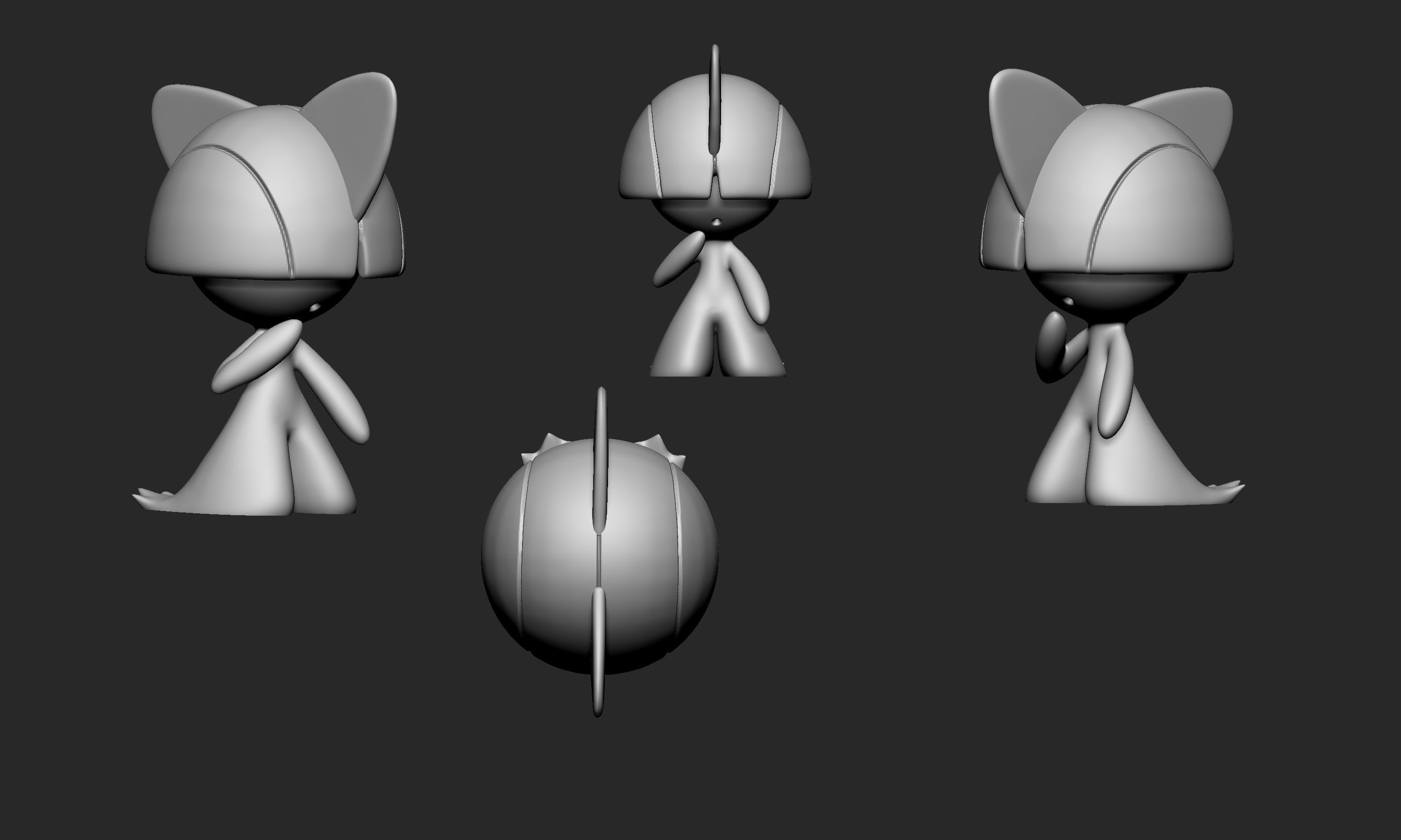 Pokemon - Ralts Kirlia Gardevoir and Gallade 3D print model_28