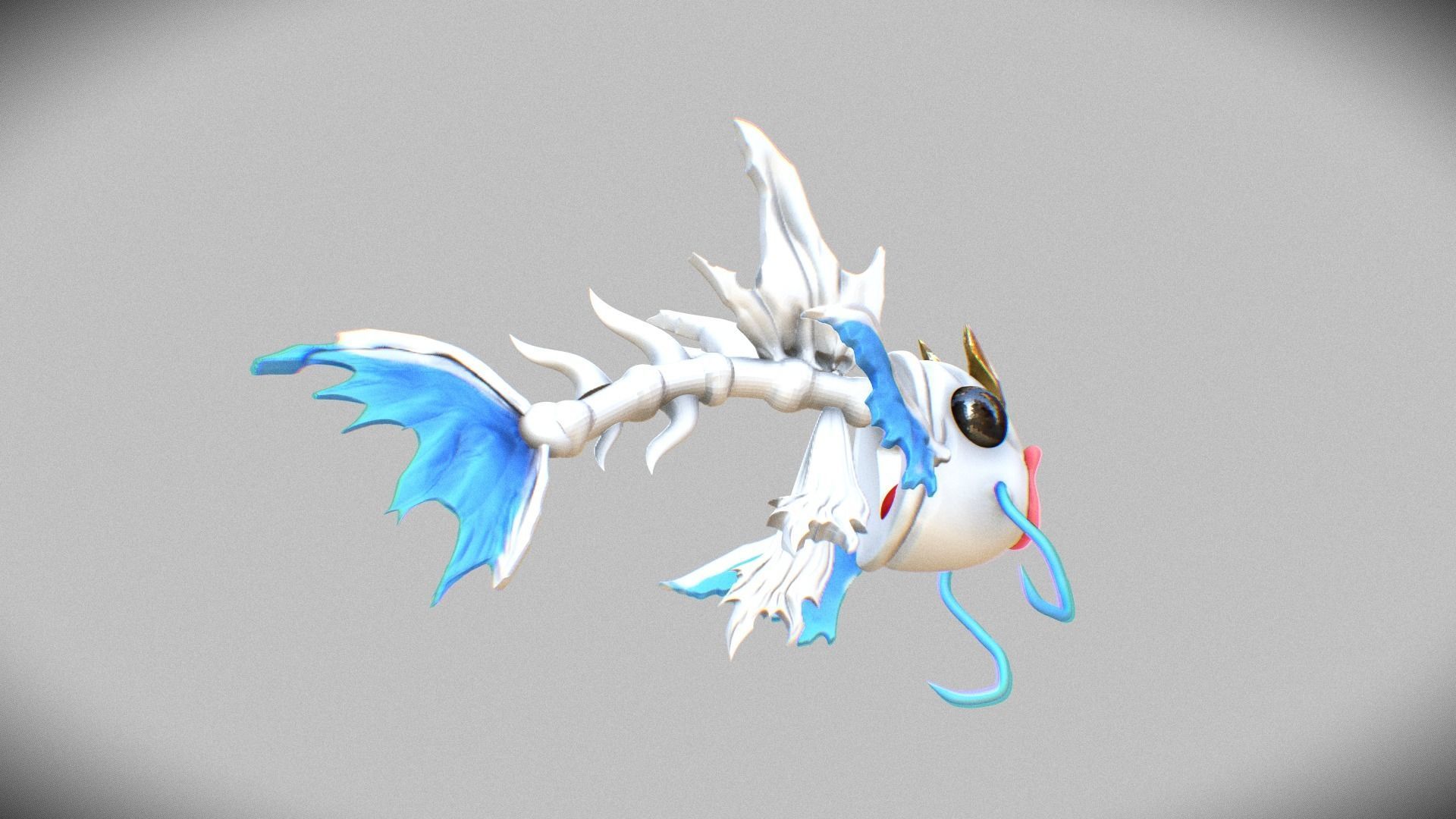 King magikarp  bone 3D print model_3