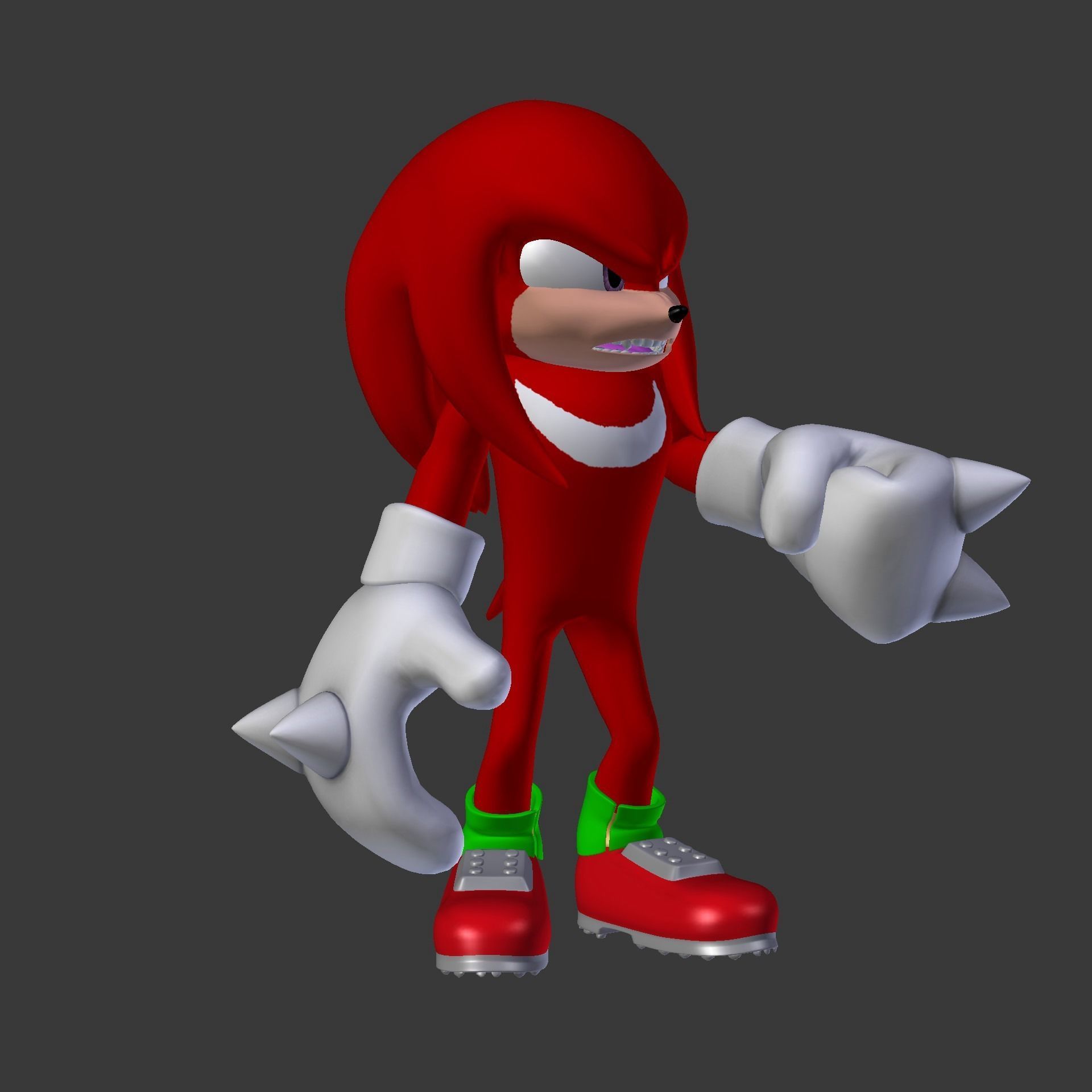 Knuckles the Echidna Low-poly 3D model_34