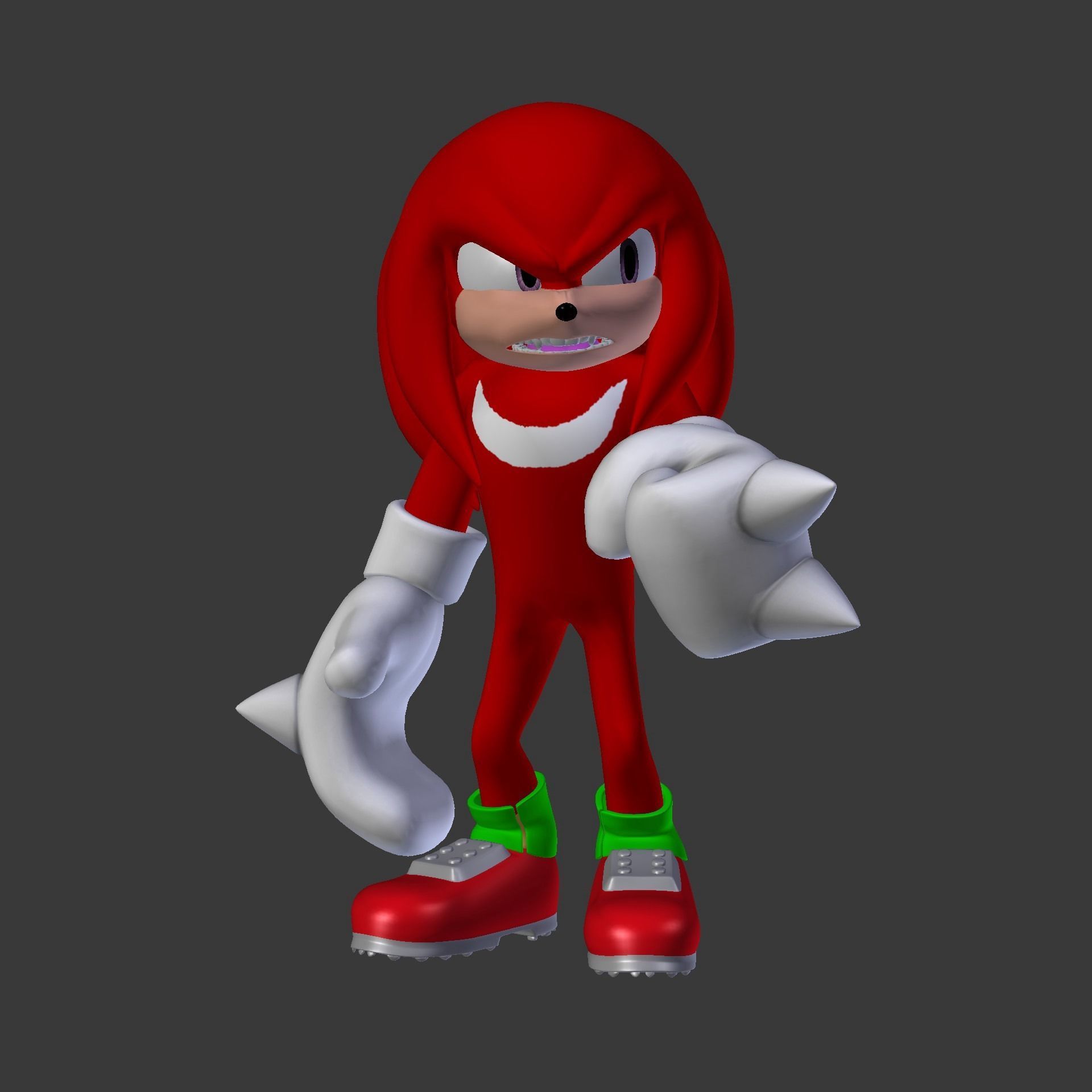 Knuckles the Echidna Low-poly 3D model_14