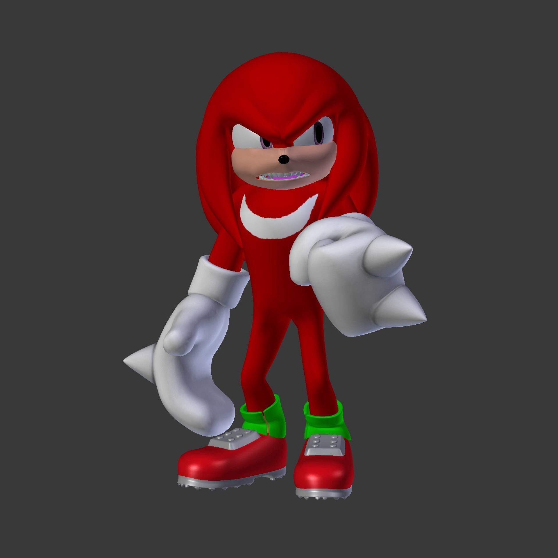 Knuckles the Echidna Low-poly 3D model_10