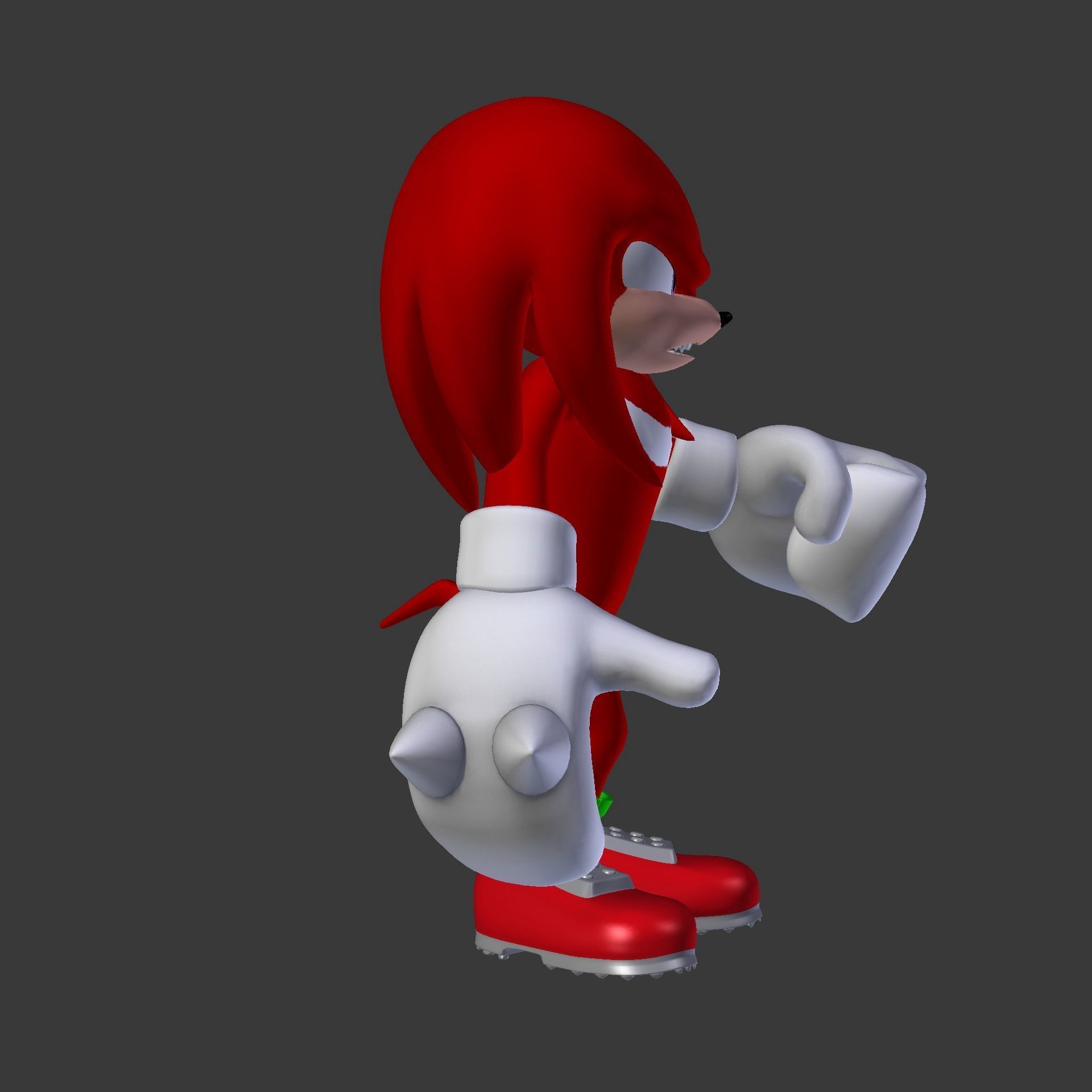 Knuckles the Echidna Low-poly 3D model_56