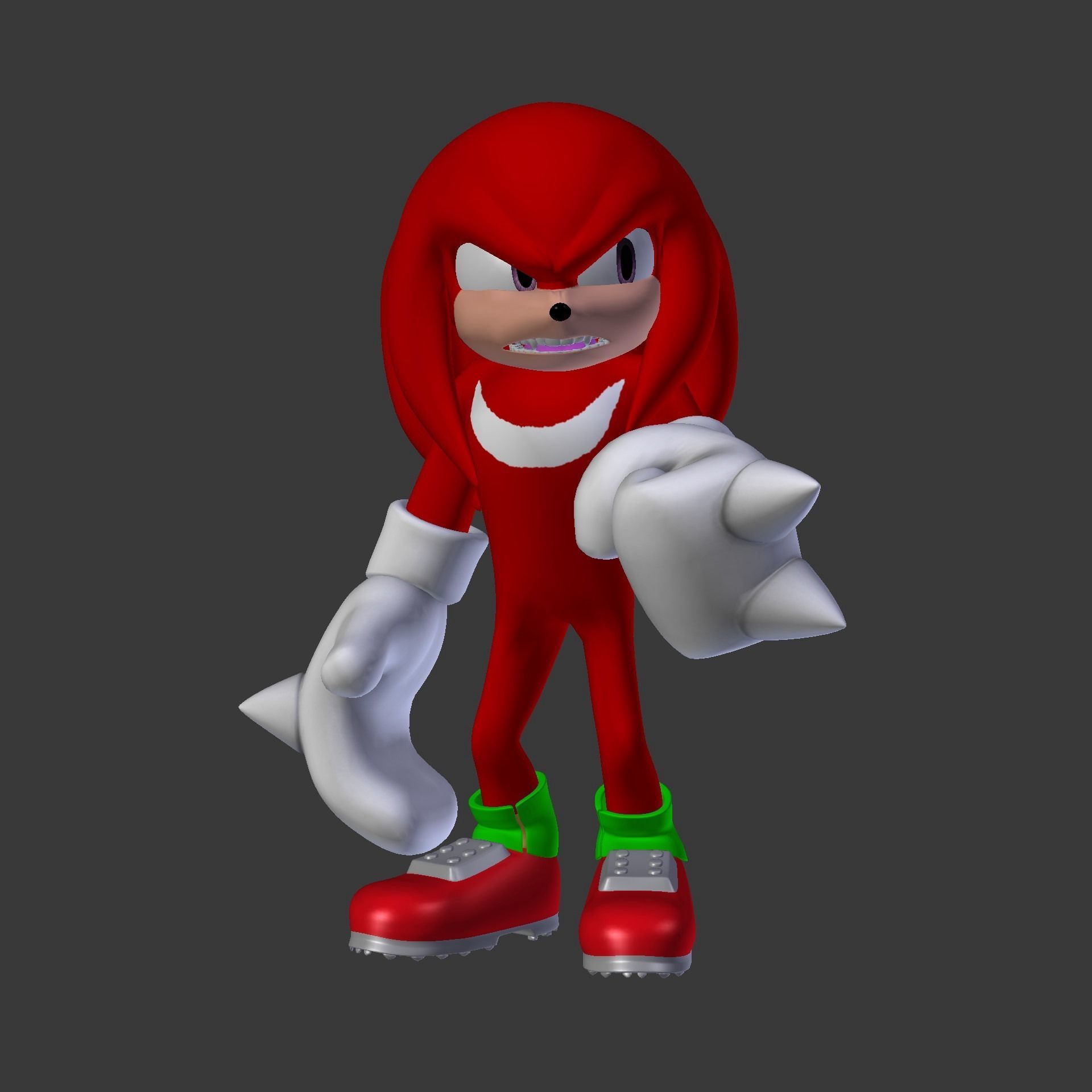 Knuckles the Echidna Low-poly 3D model_12