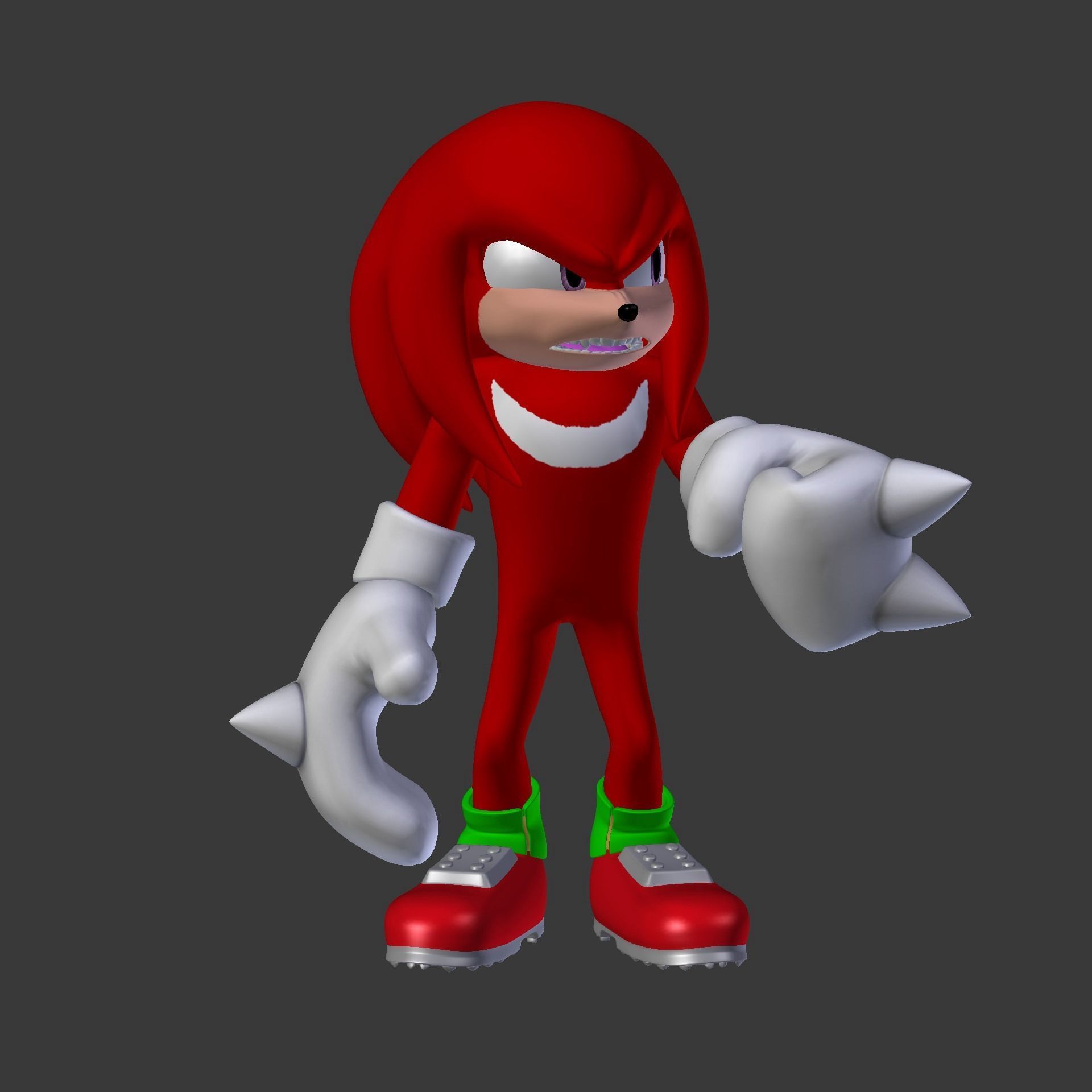 Knuckles the Echidna Low-poly 3D model_26