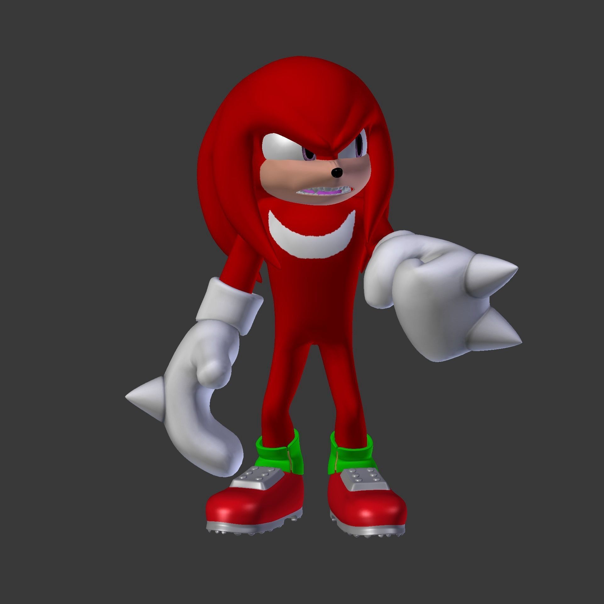 Knuckles the Echidna Low-poly 3D model_23