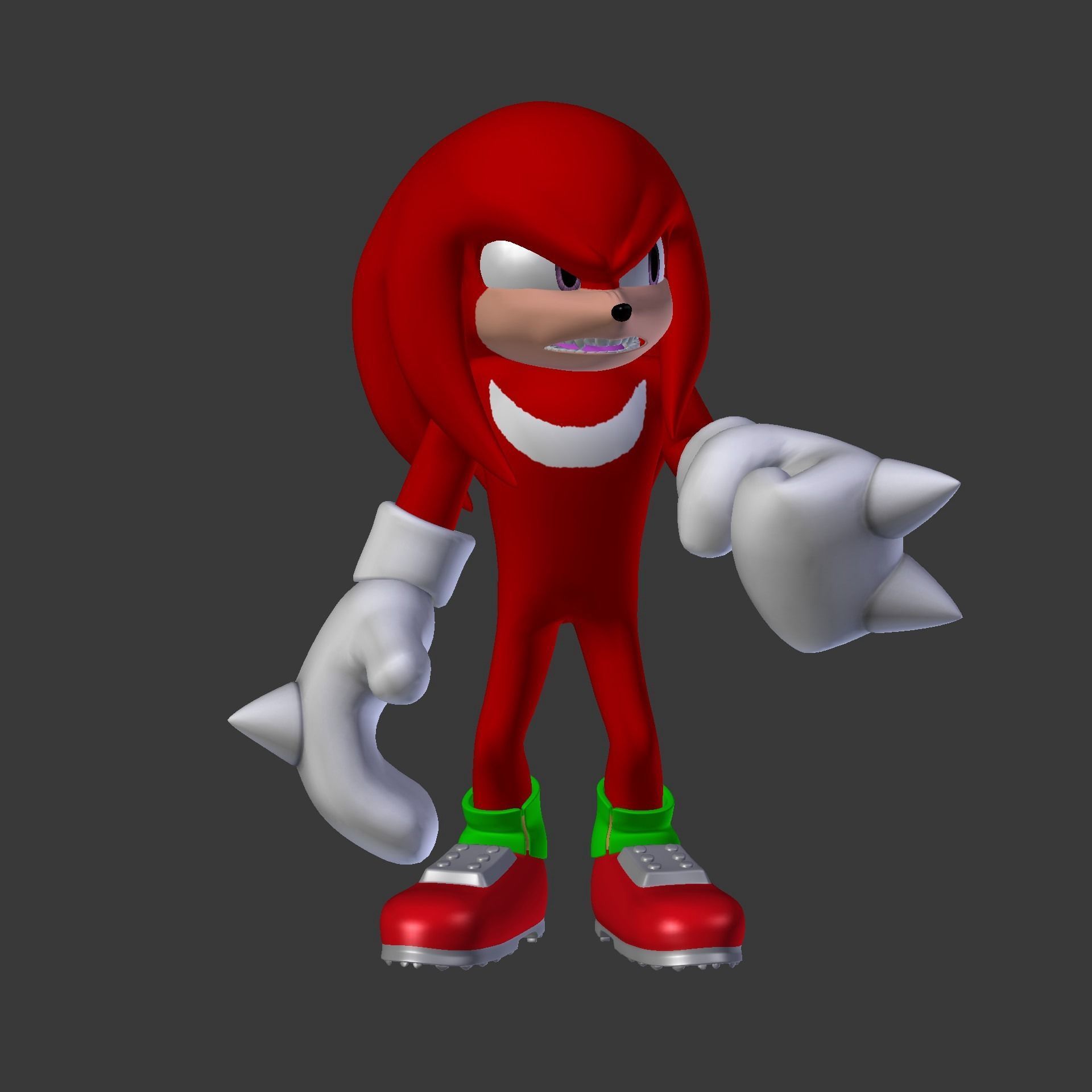 Knuckles the Echidna Low-poly 3D model_25