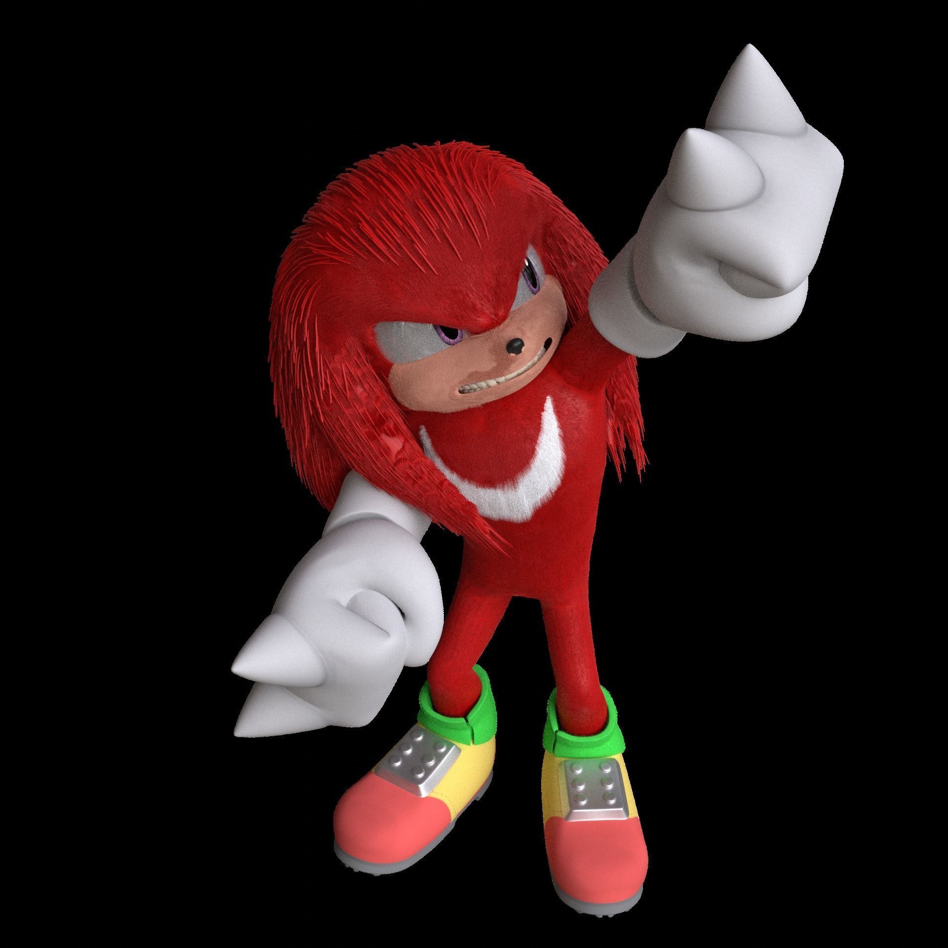 Knuckles the Echidna Low-poly 3D model_3