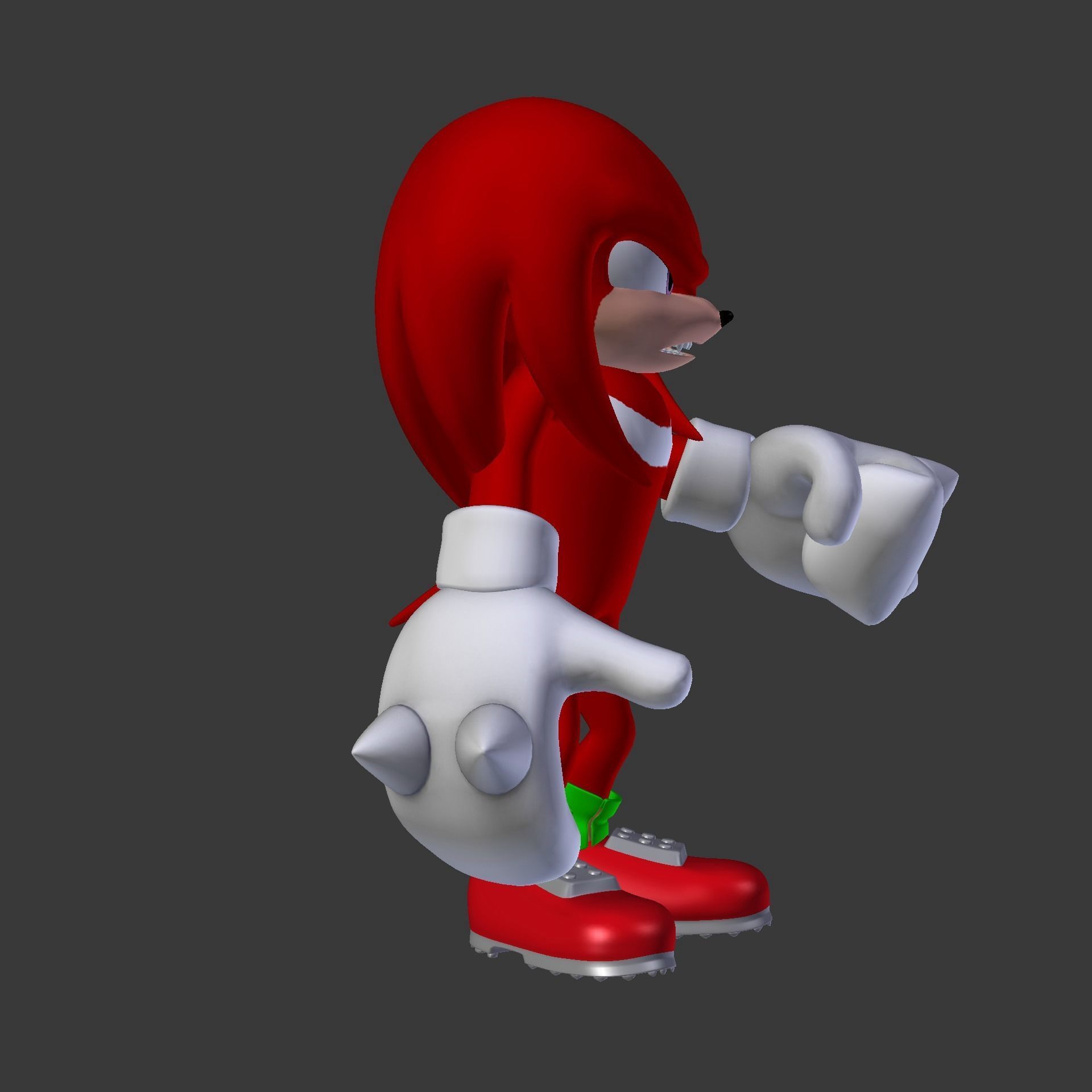 Knuckles the Echidna Low-poly 3D model_52