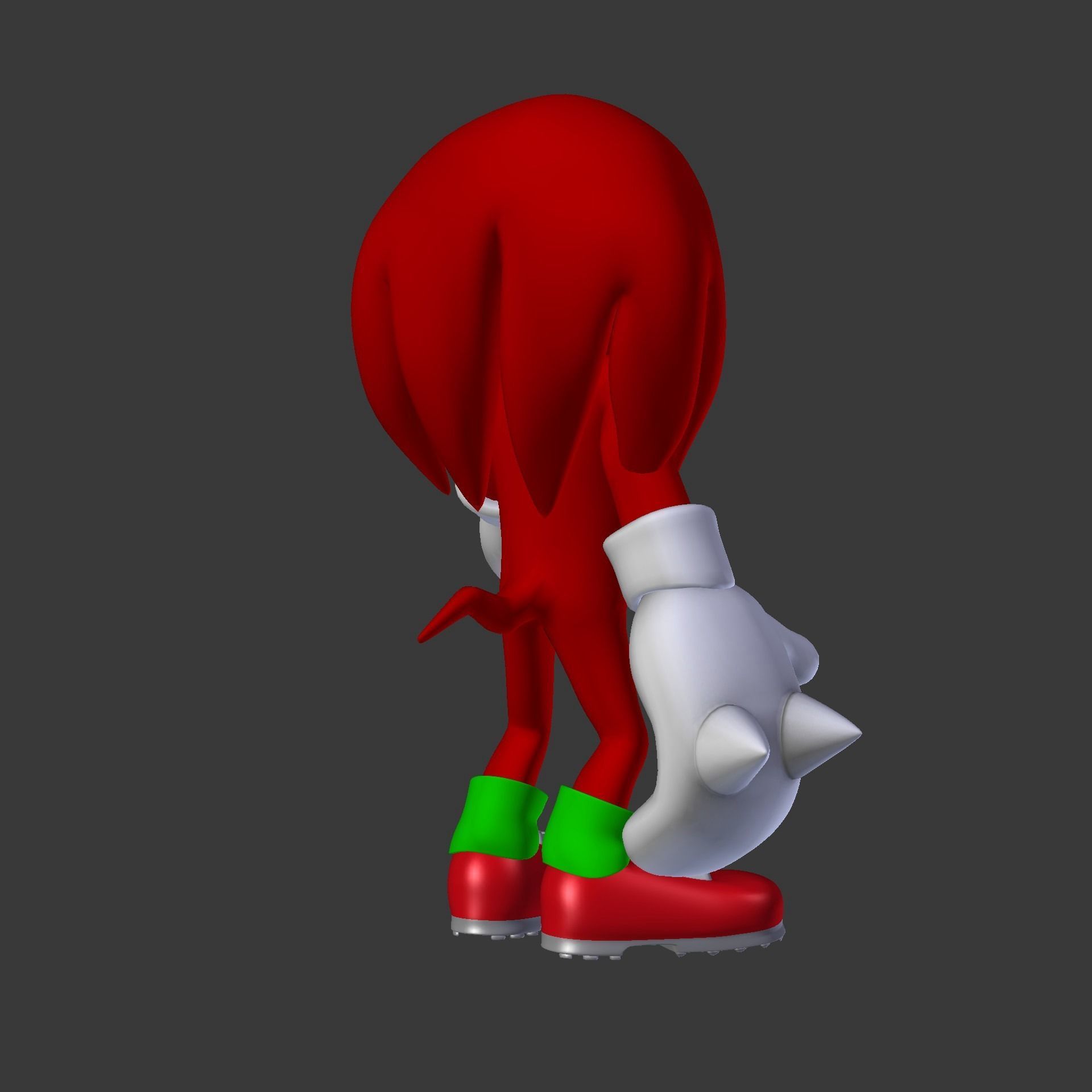 Knuckles the Echidna Low-poly 3D model_90