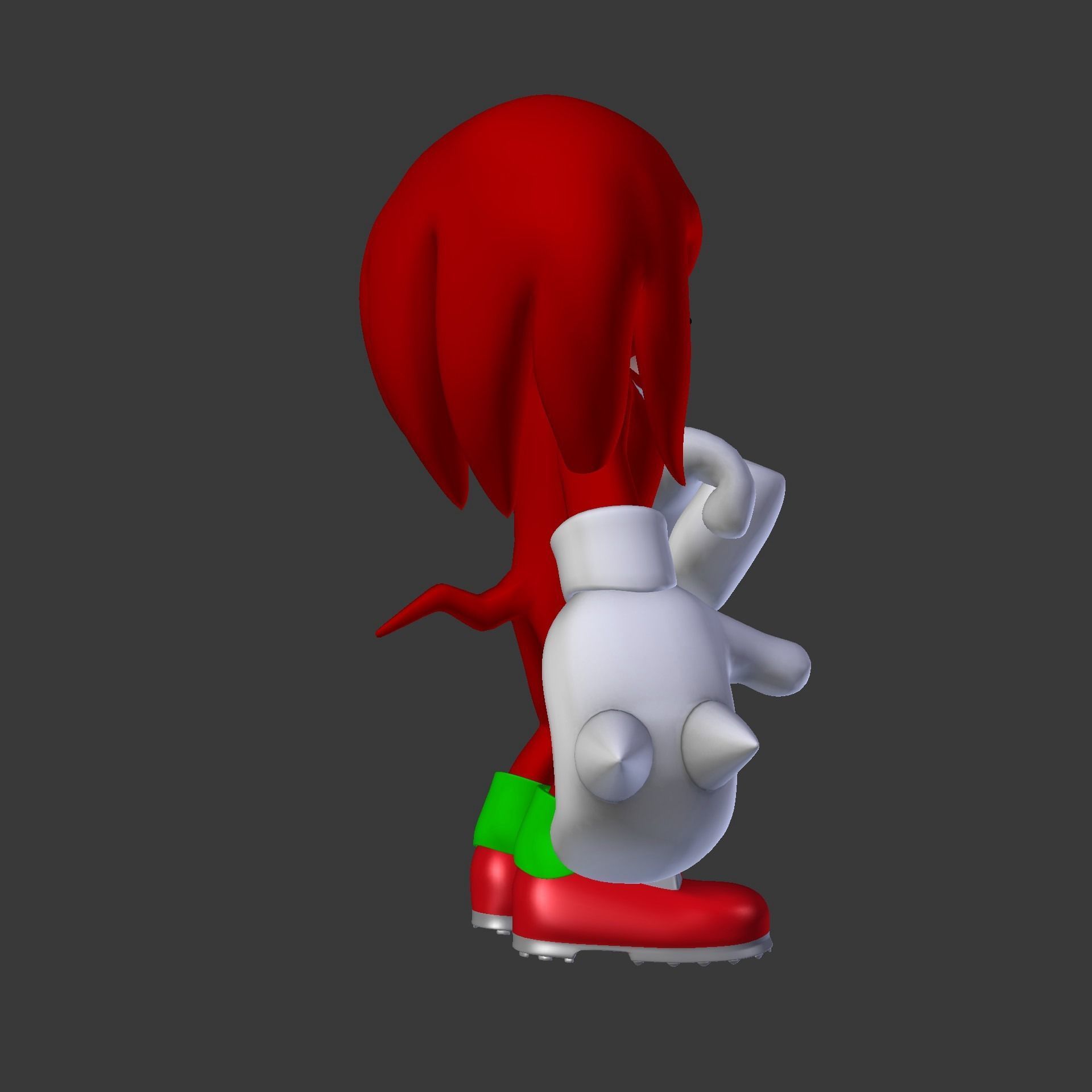 Knuckles the Echidna Low-poly 3D model_76