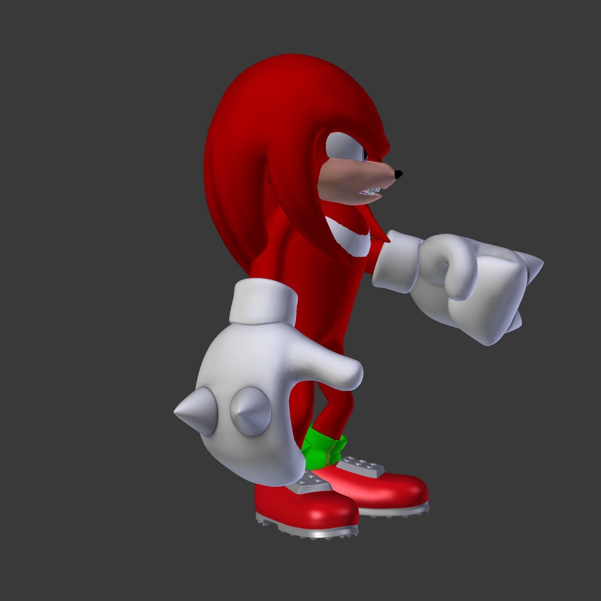 Knuckles the Echidna Low-poly 3D model_48