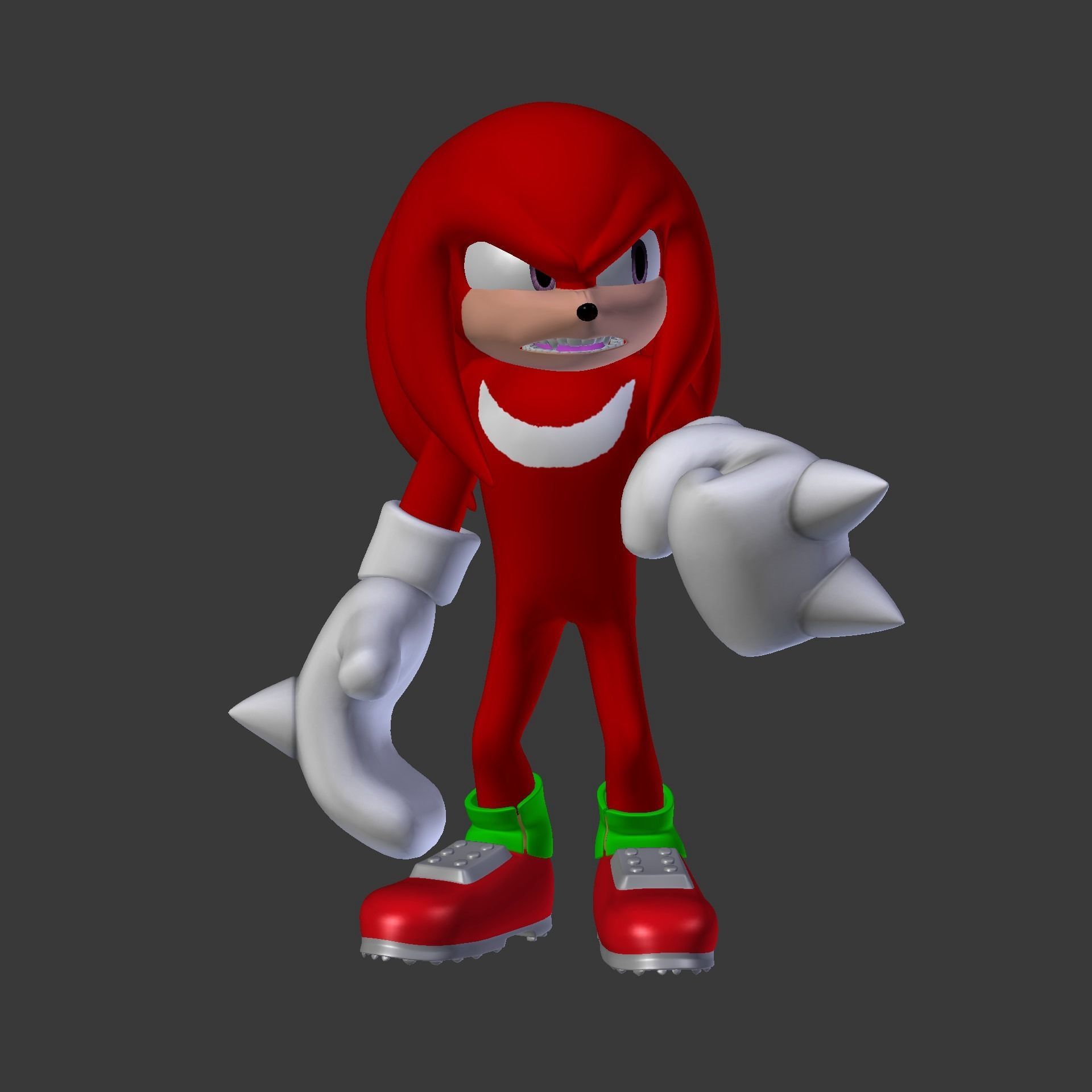 Knuckles the Echidna Low-poly 3D model_19