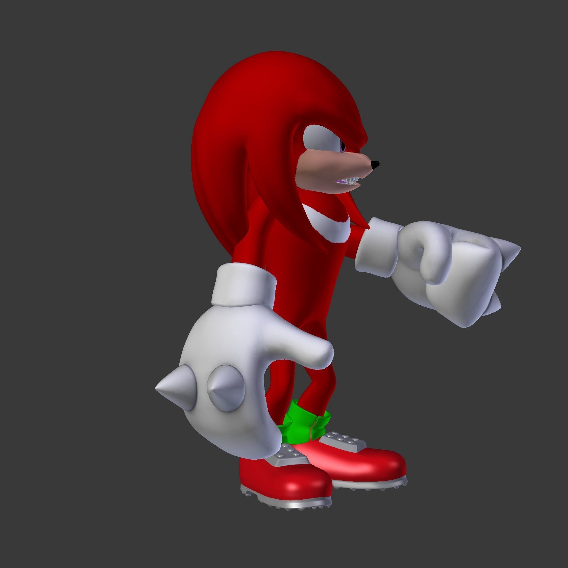 Knuckles the Echidna Low-poly 3D model_46