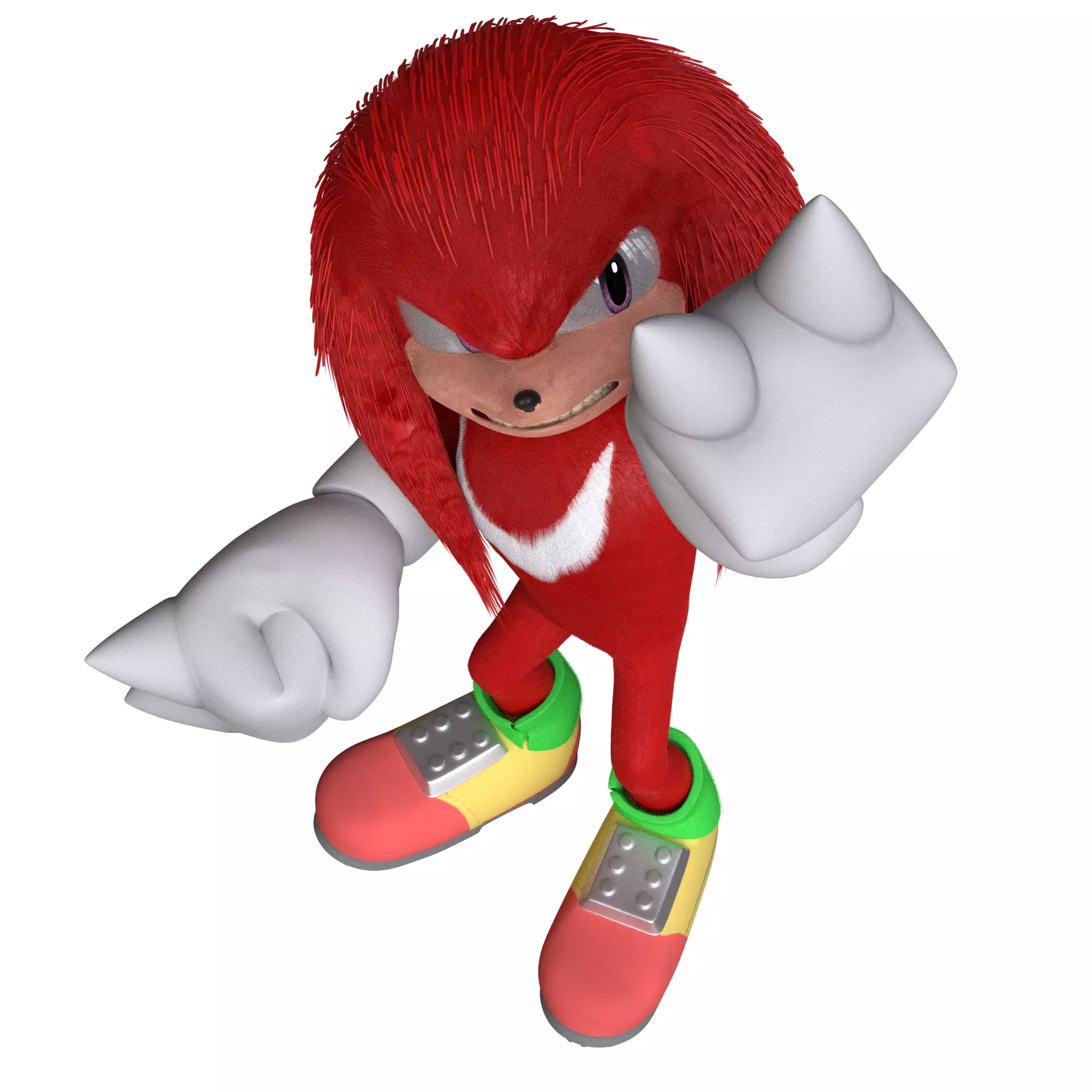 Knuckles the Echidna Low-poly 3D model_0