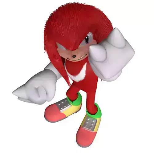 Knuckles the Echidna   Low-poly 3D model