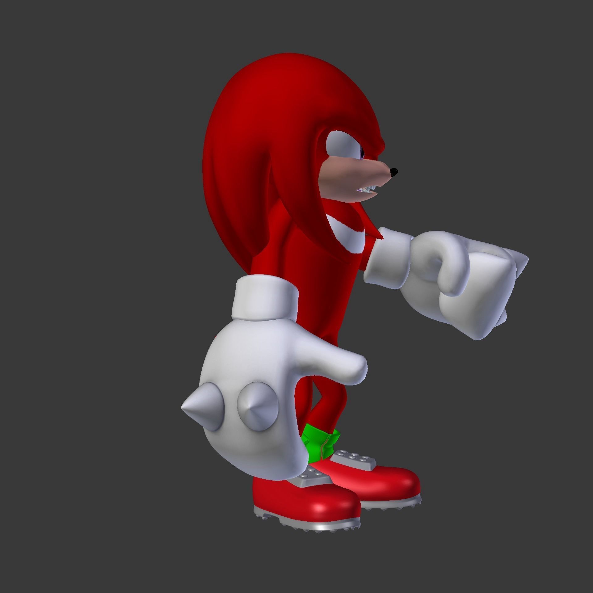 Knuckles the Echidna Low-poly 3D model_50