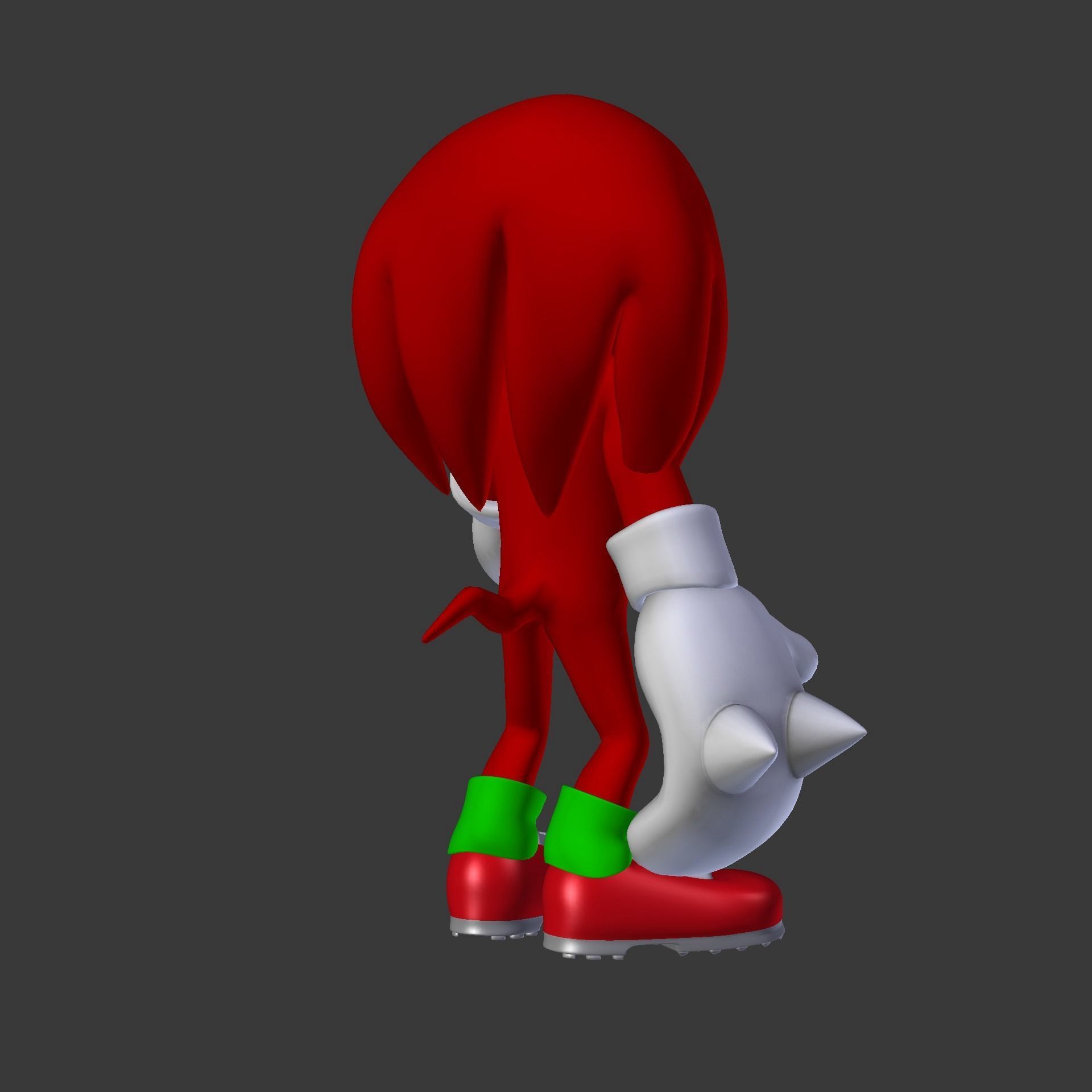 Knuckles the Echidna Low-poly 3D model_91