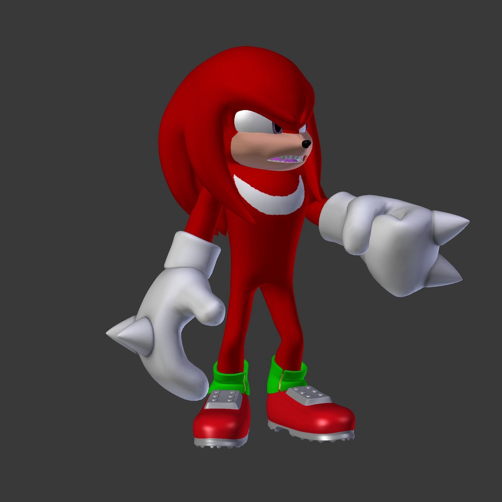 Knuckles the Echidna Low-poly 3D model_32