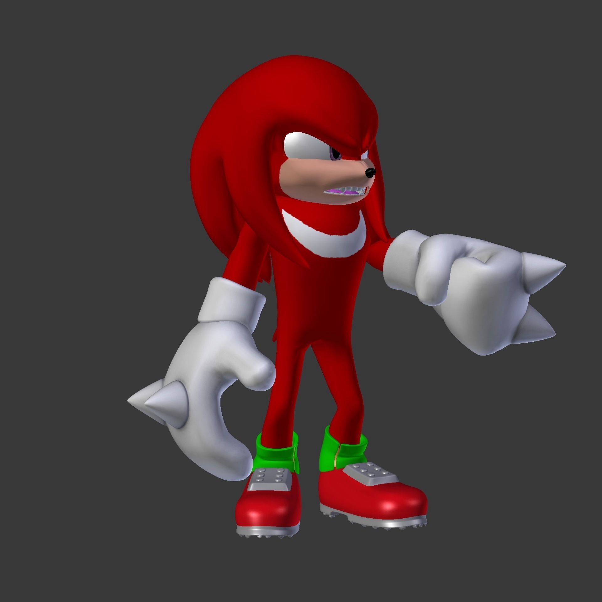 Knuckles the Echidna Low-poly 3D model_33