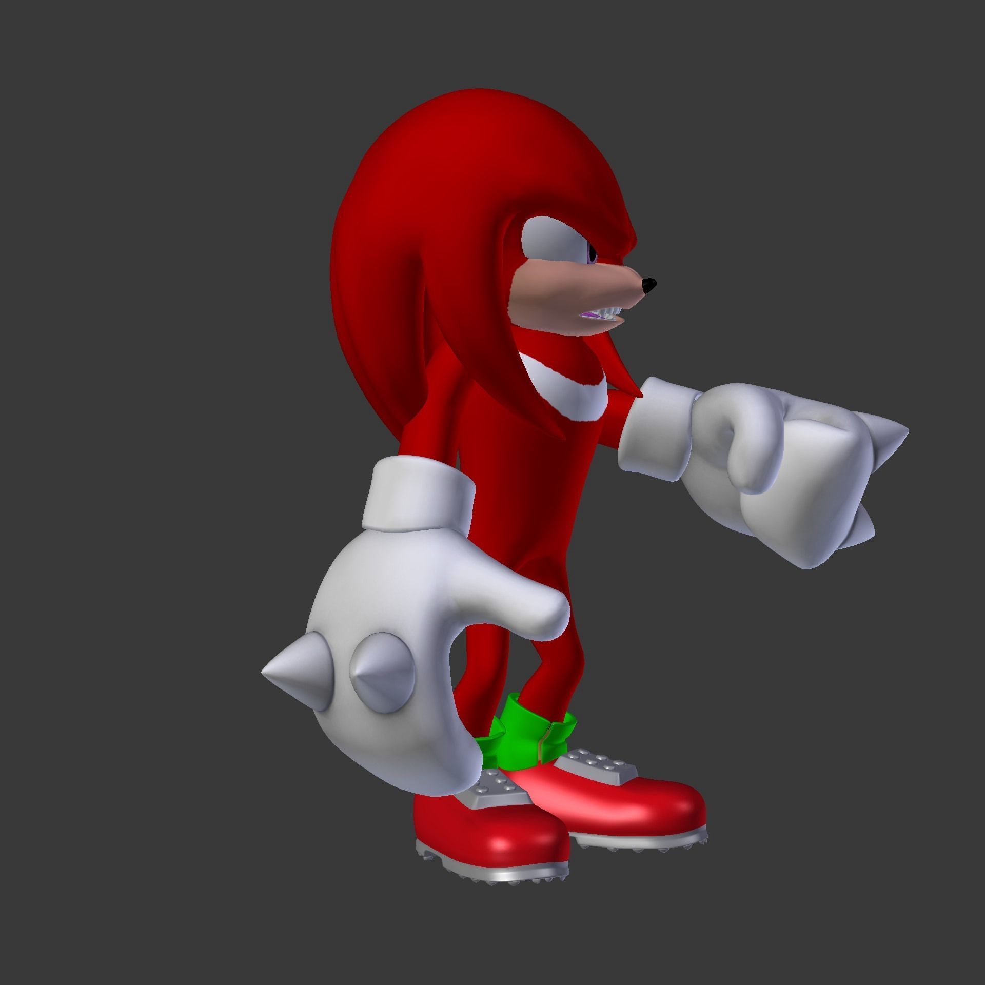 Knuckles the Echidna Low-poly 3D model_45