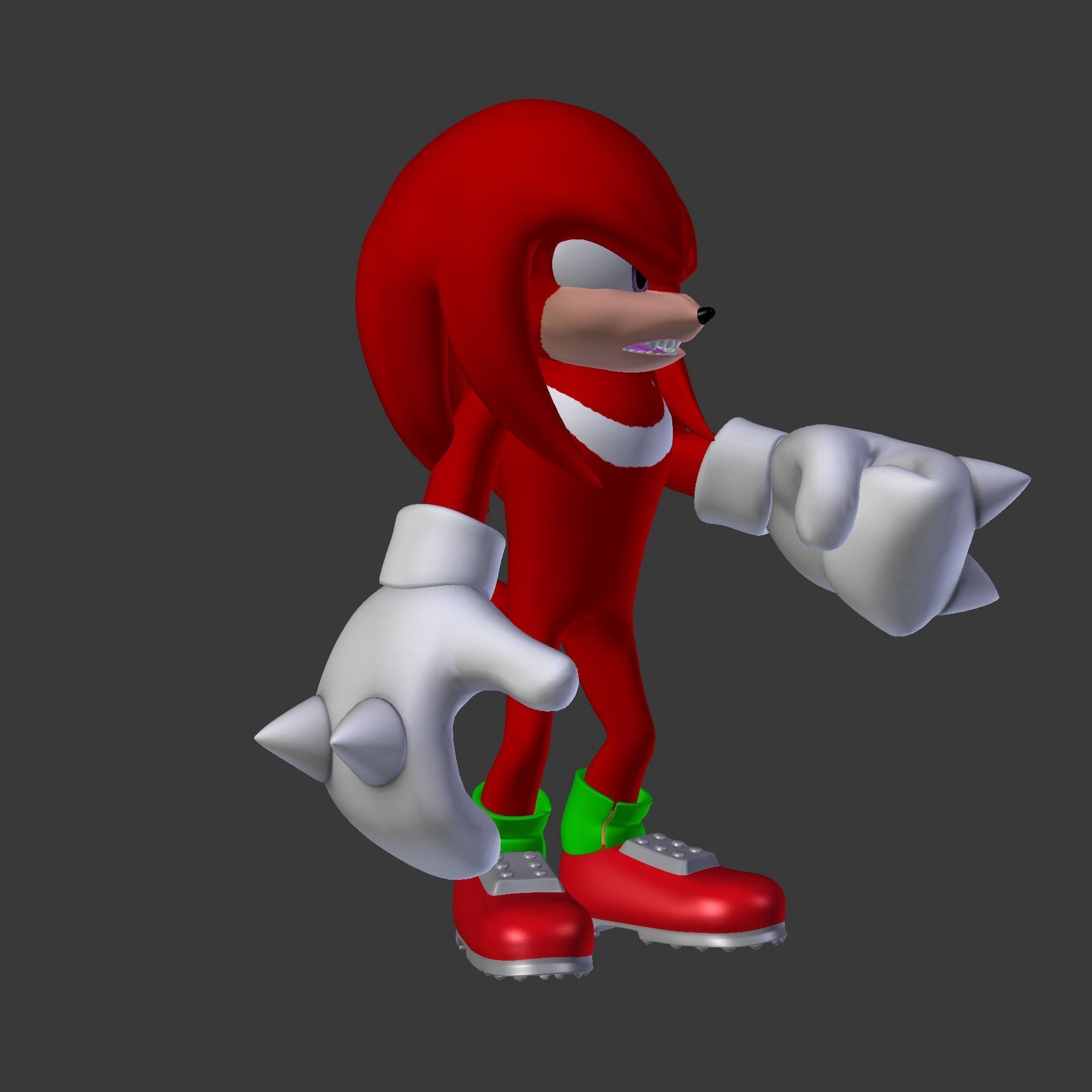 Knuckles the Echidna Low-poly 3D model_40