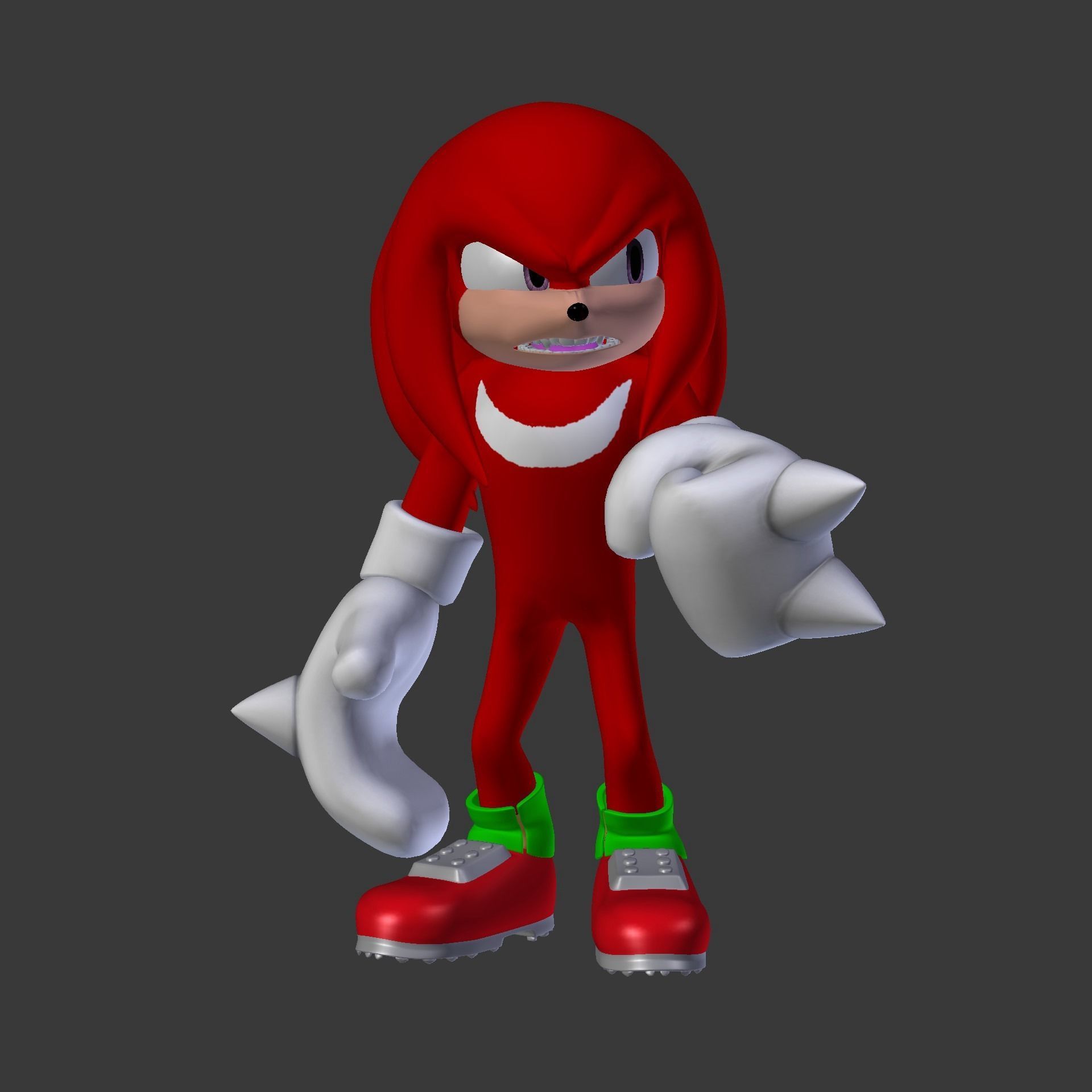 Knuckles the Echidna Low-poly 3D model_17