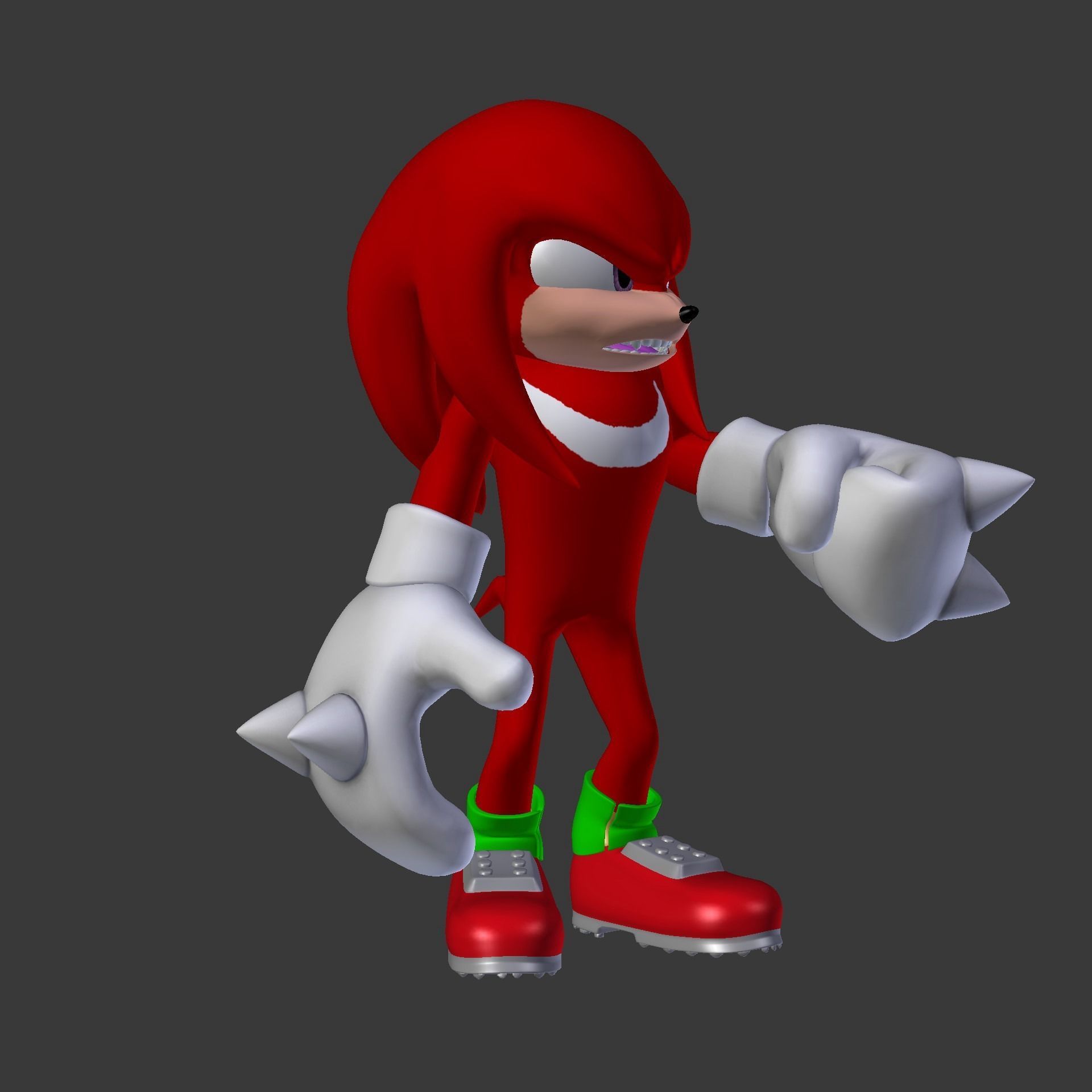 Knuckles the Echidna Low-poly 3D model_36
