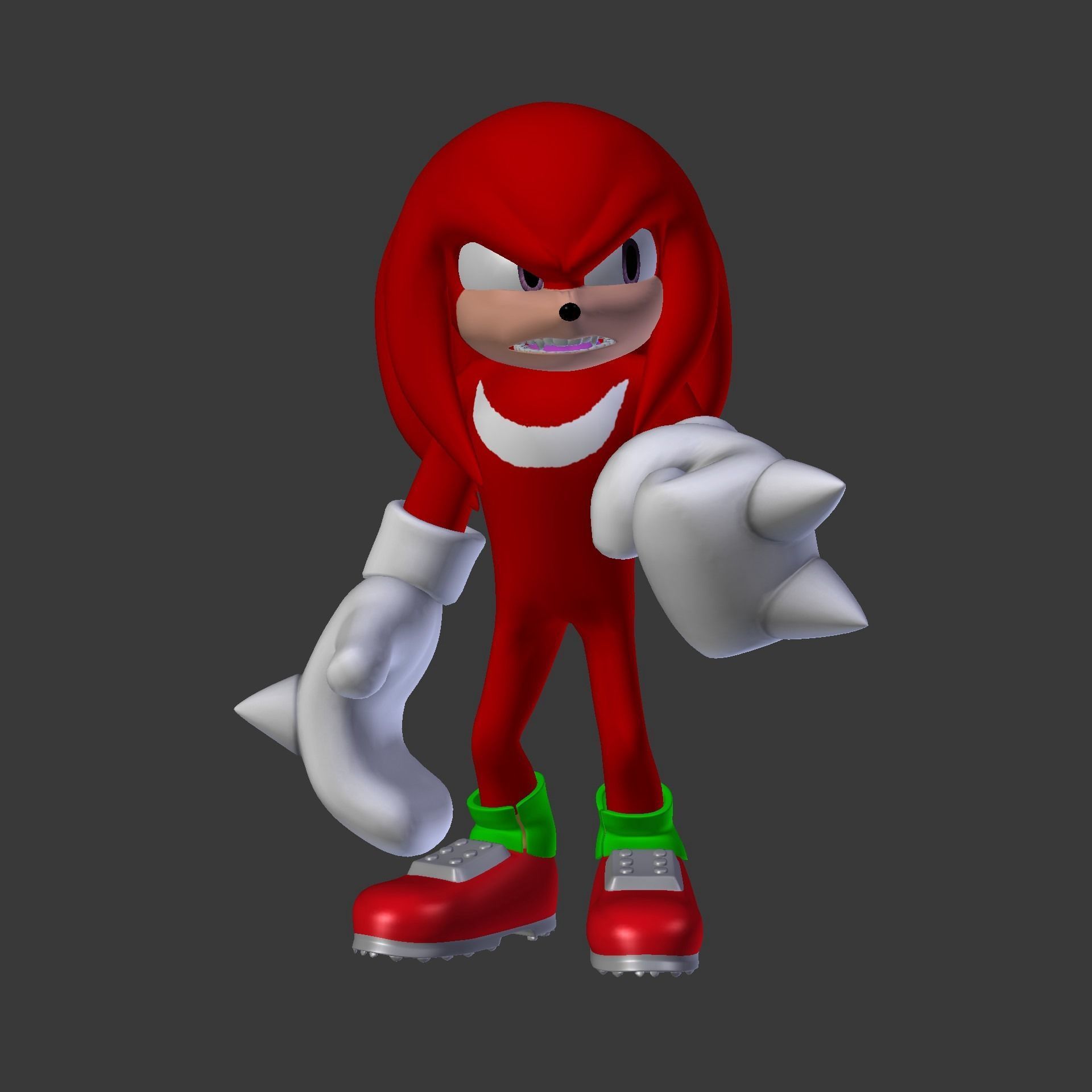Knuckles the Echidna Low-poly 3D model_15