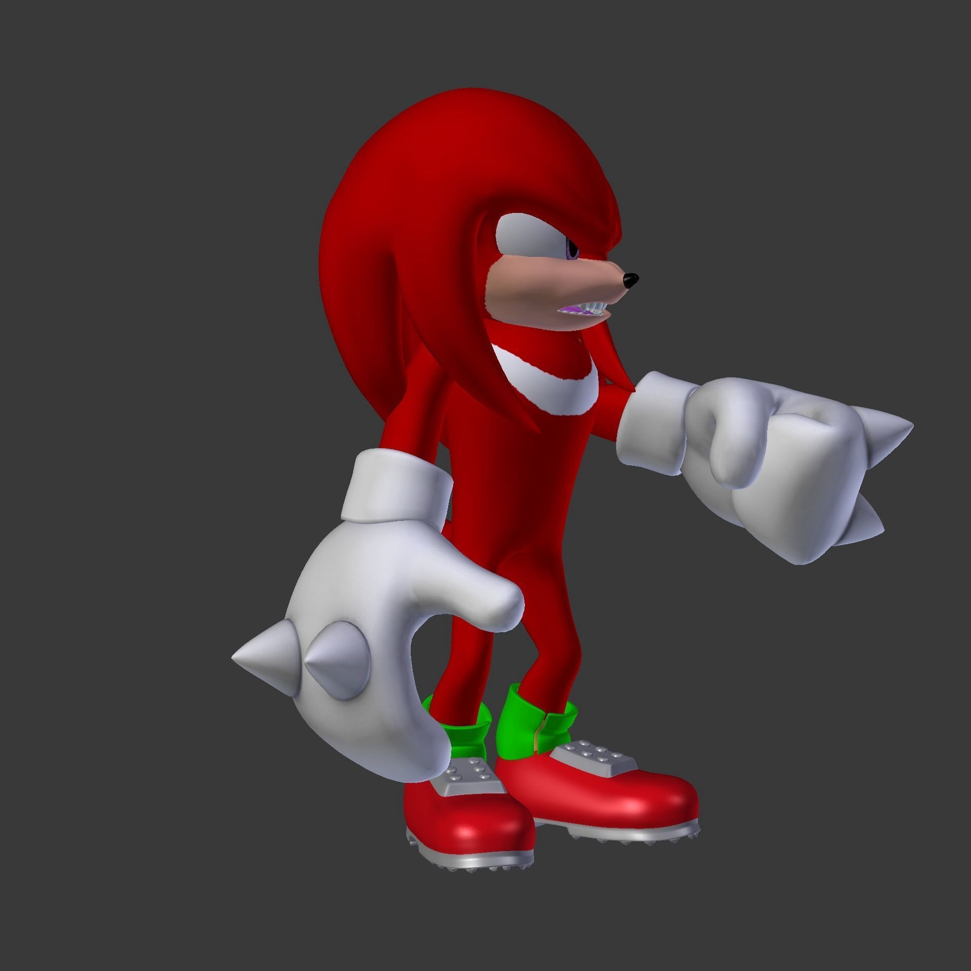 Knuckles the Echidna Low-poly 3D model_41