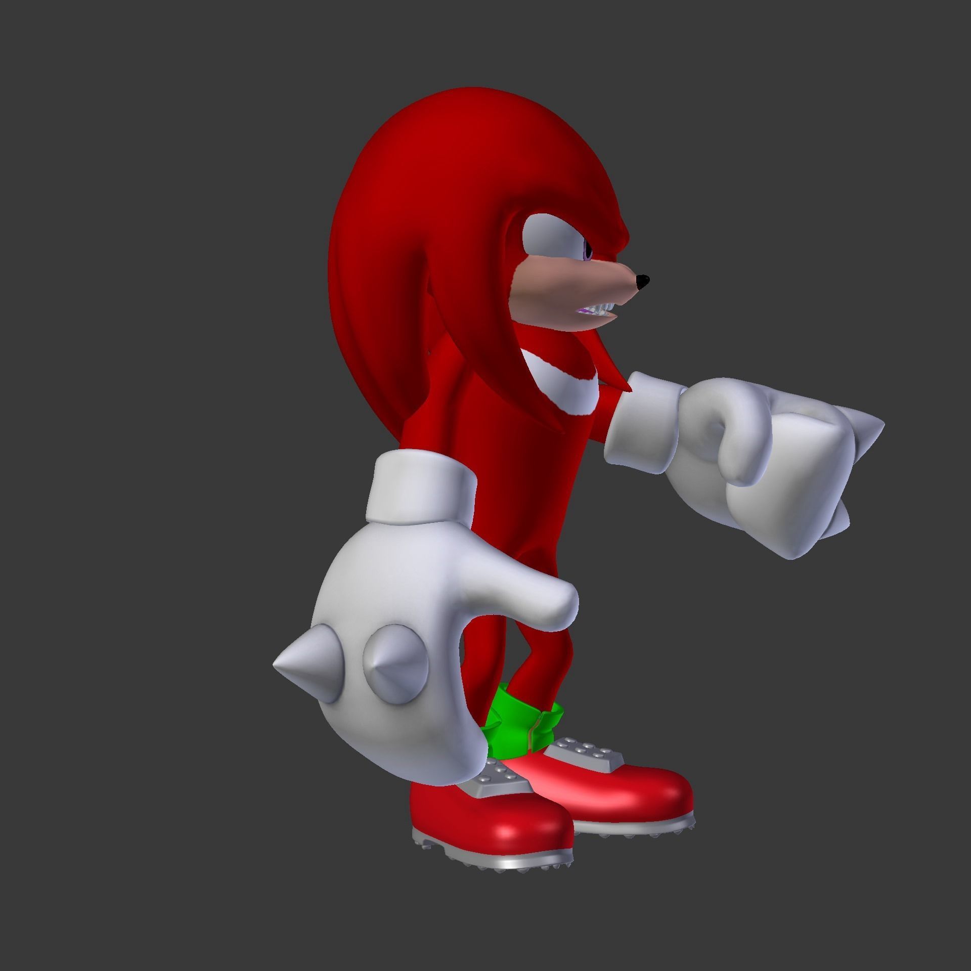 Knuckles the Echidna Low-poly 3D model_47