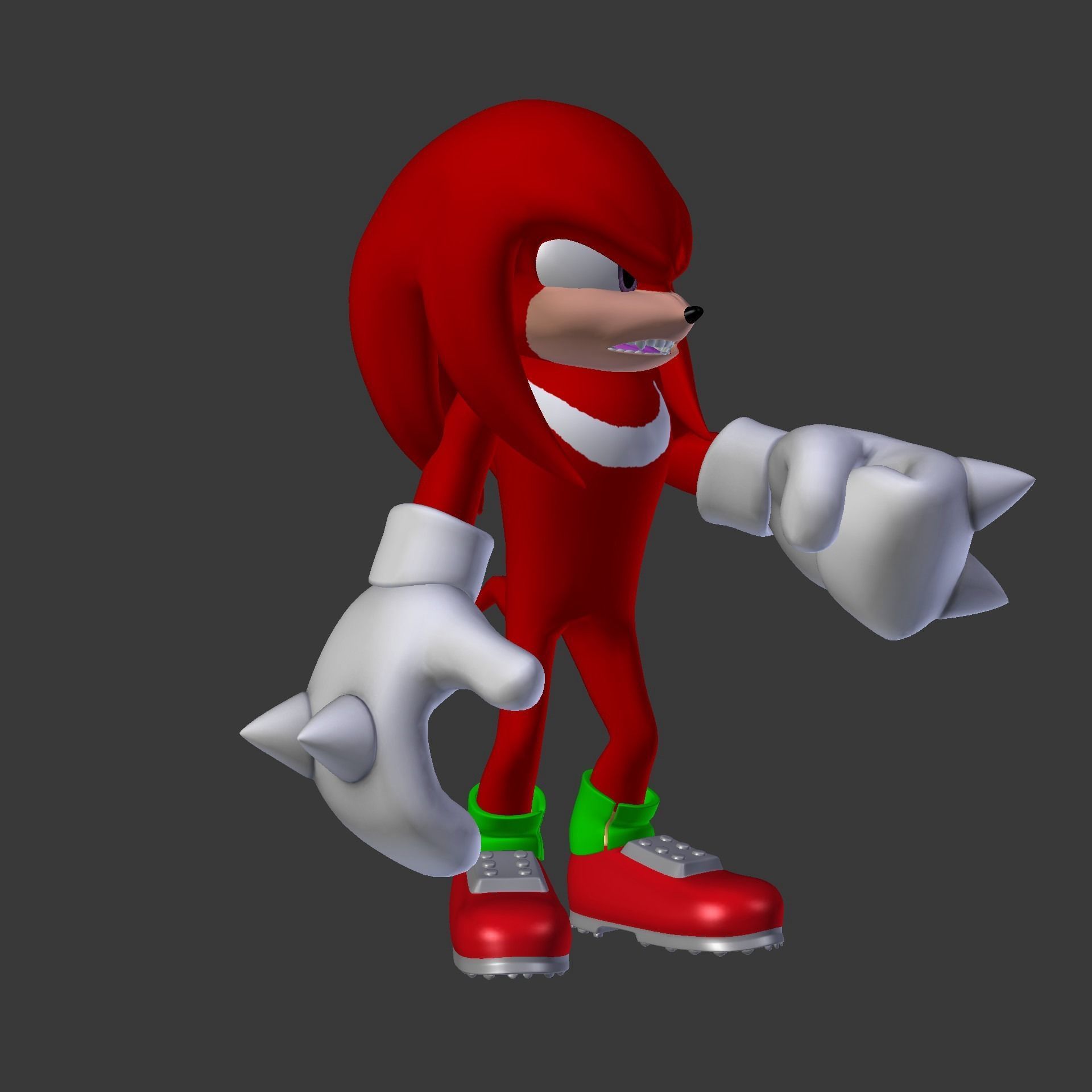 Knuckles the Echidna Low-poly 3D model_37