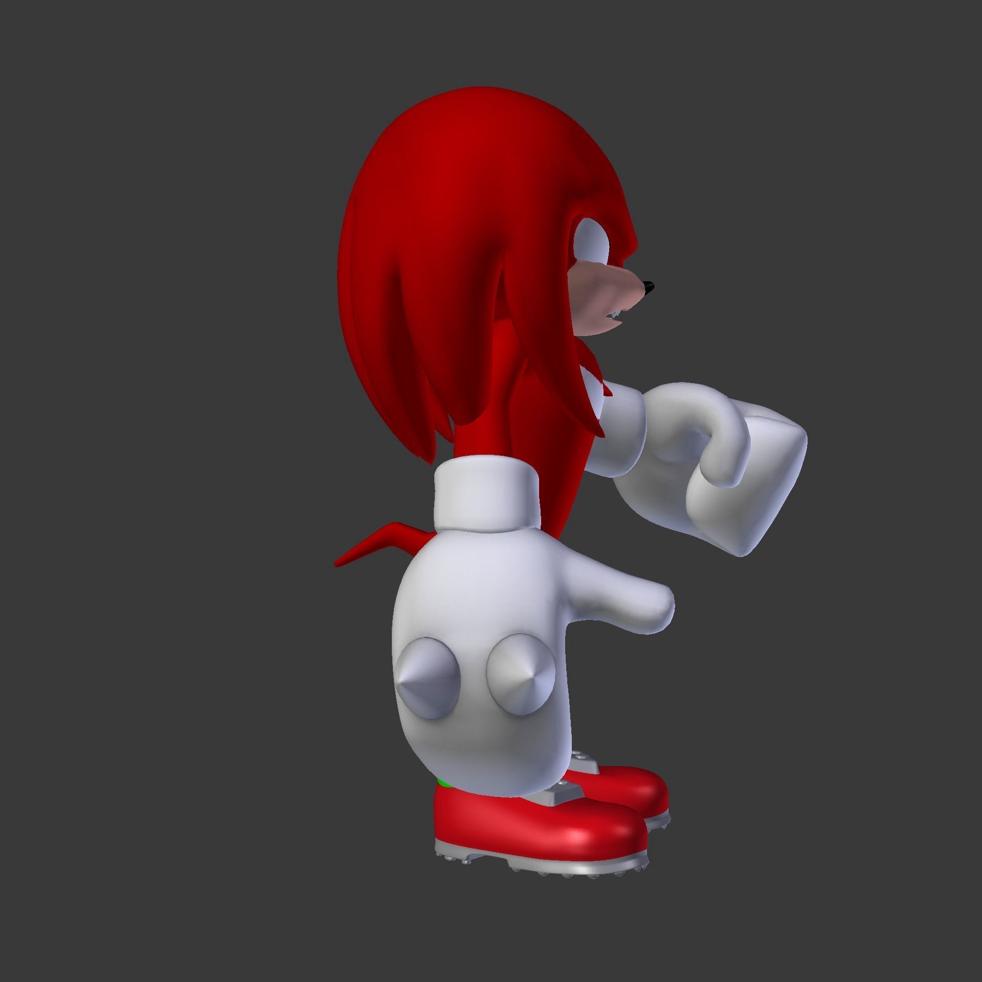 Knuckles the Echidna Low-poly 3D model_61