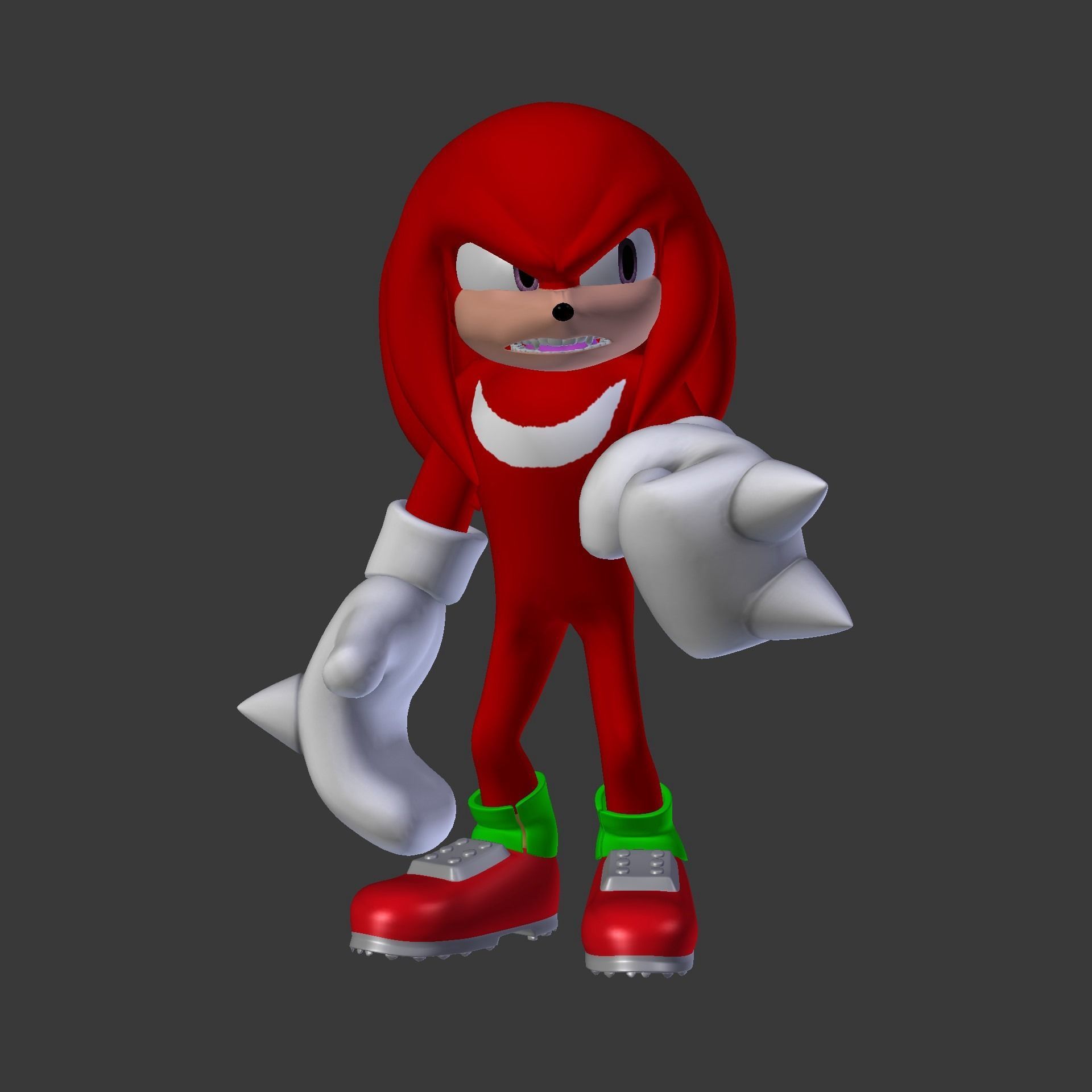 Knuckles the Echidna Low-poly 3D model_13